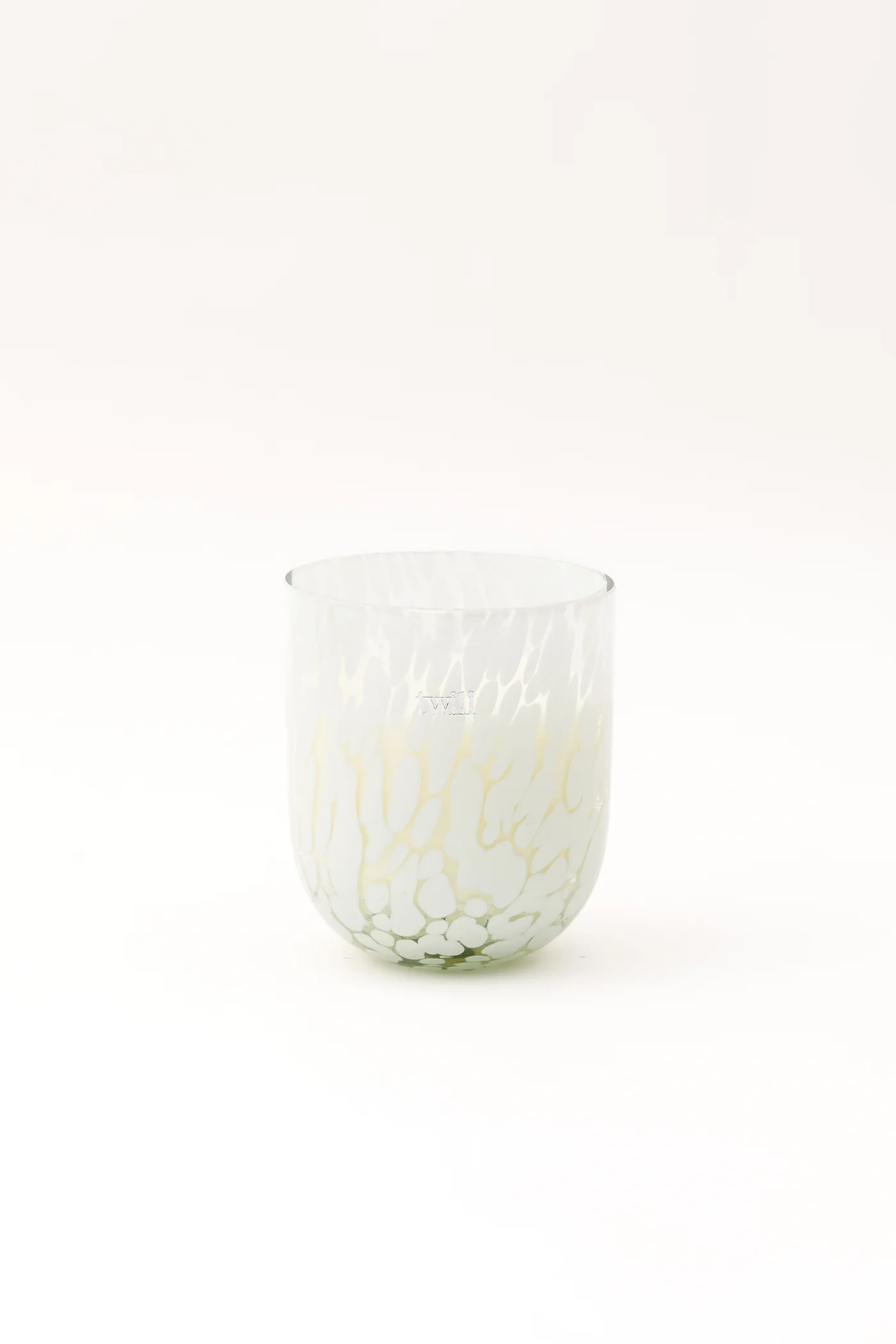 Twili Geurkaars Lotus S Oriental Floral 8x9 cm - Glas - 30 Branduren - Wit - 1 Wiek