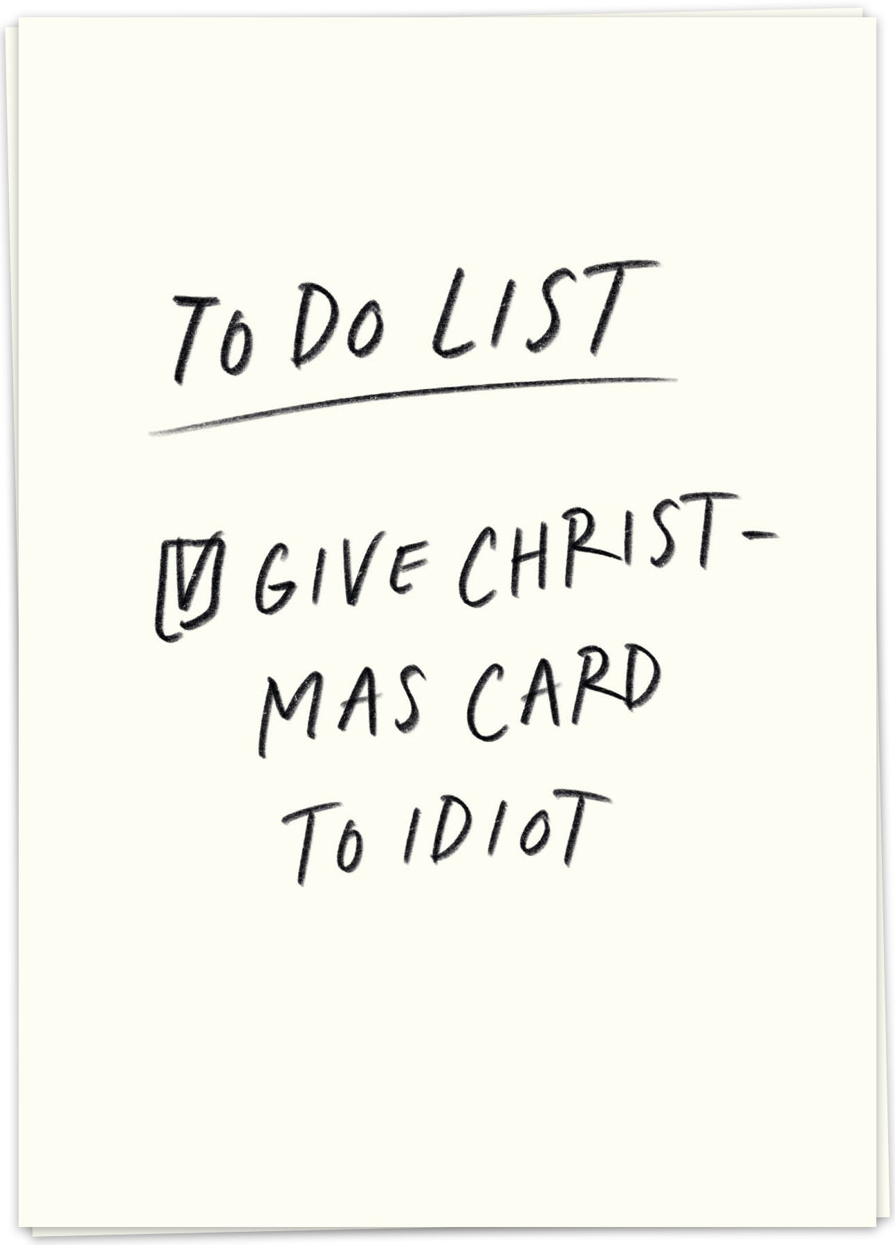 Wenskaart Kerst Christmas Idiot