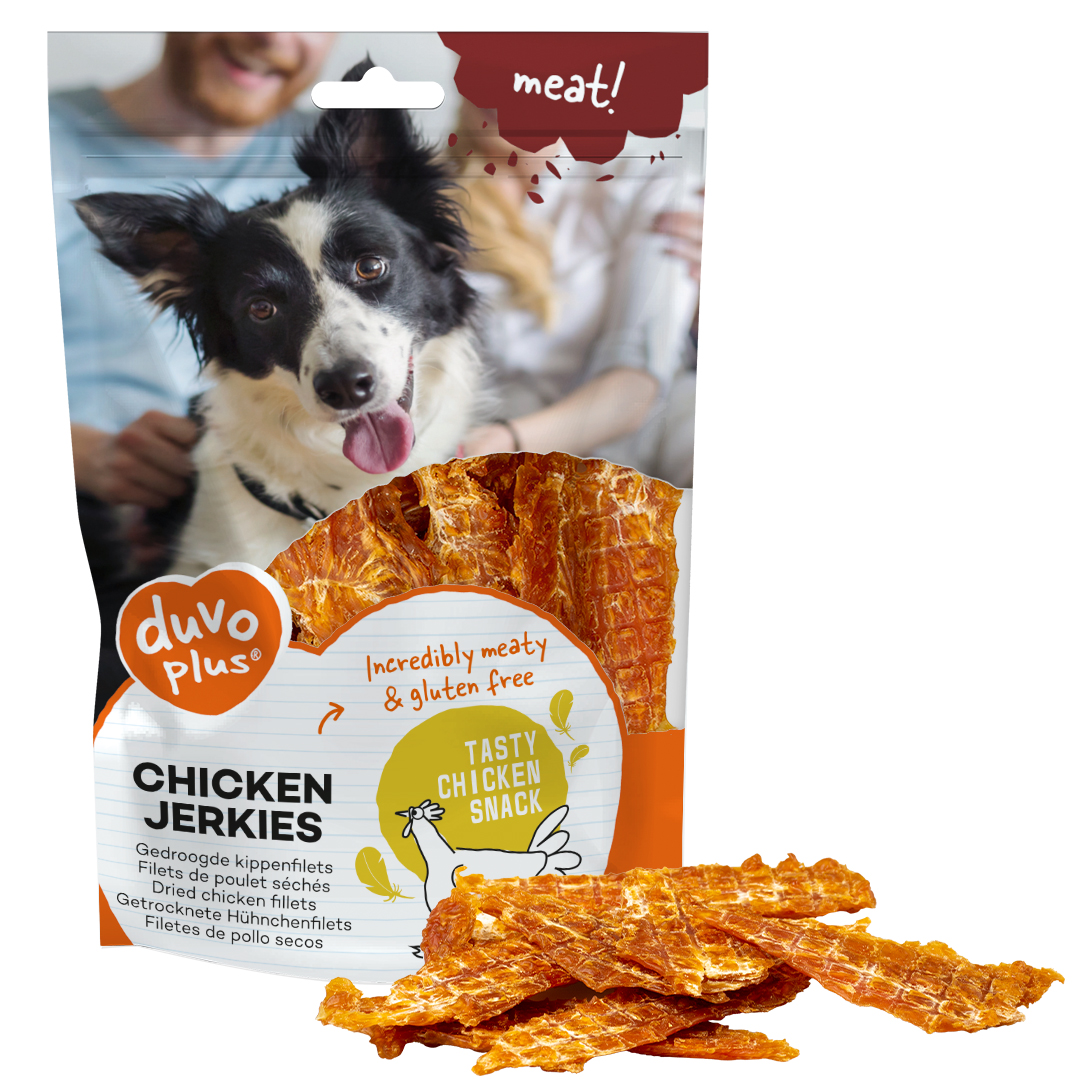 DuvoPlus Mmmeatz! Kip Jerky Klein 100 g - Hondensnacks