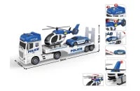 Dieplader 54 cm met Politiehelikopter en Politieauto, licht en geluid