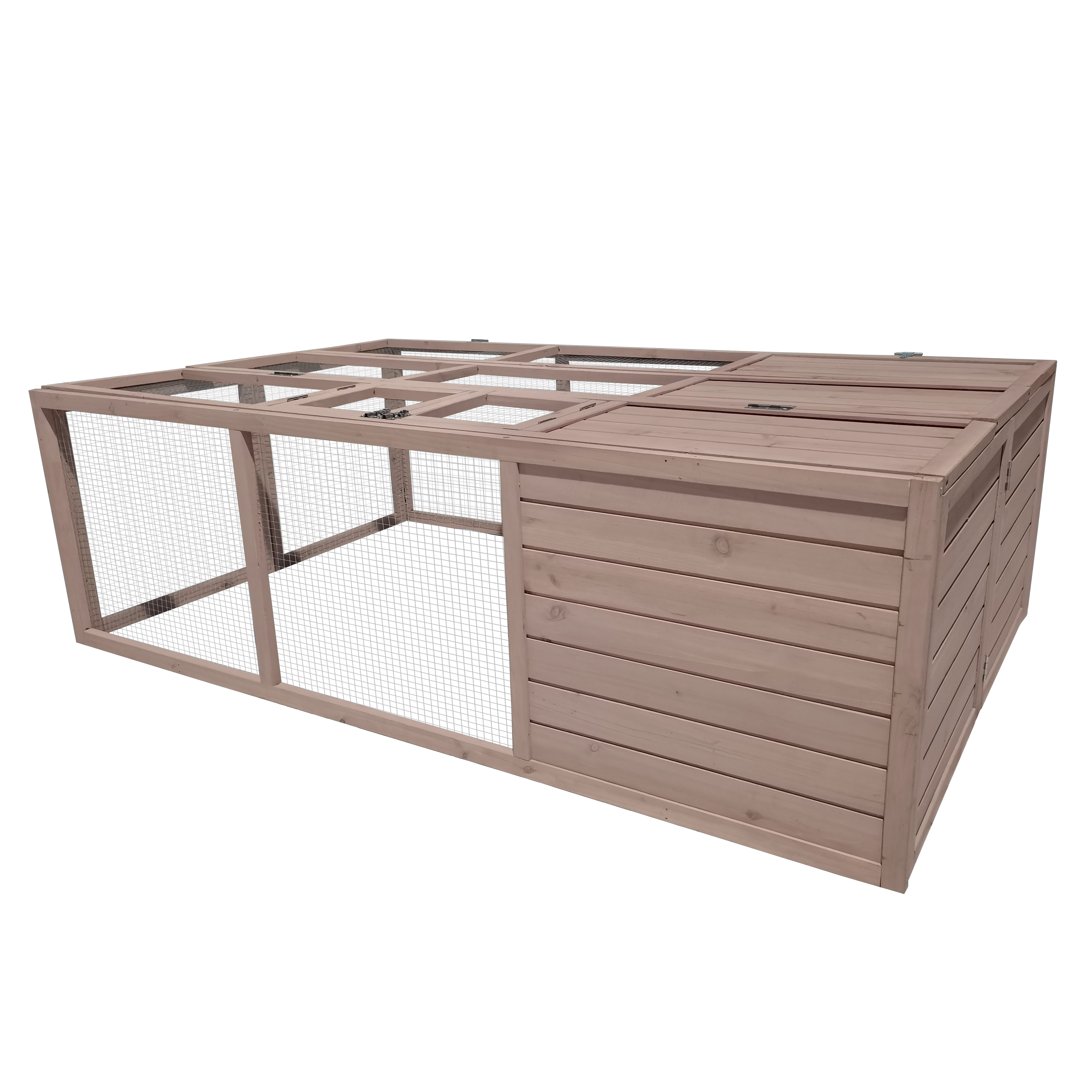 Woodland Konijnenhok Hopper Forest 160x100x50 cm Taupe