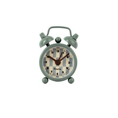 Fisura Mini Alarmklok Retro Grey & Yellow