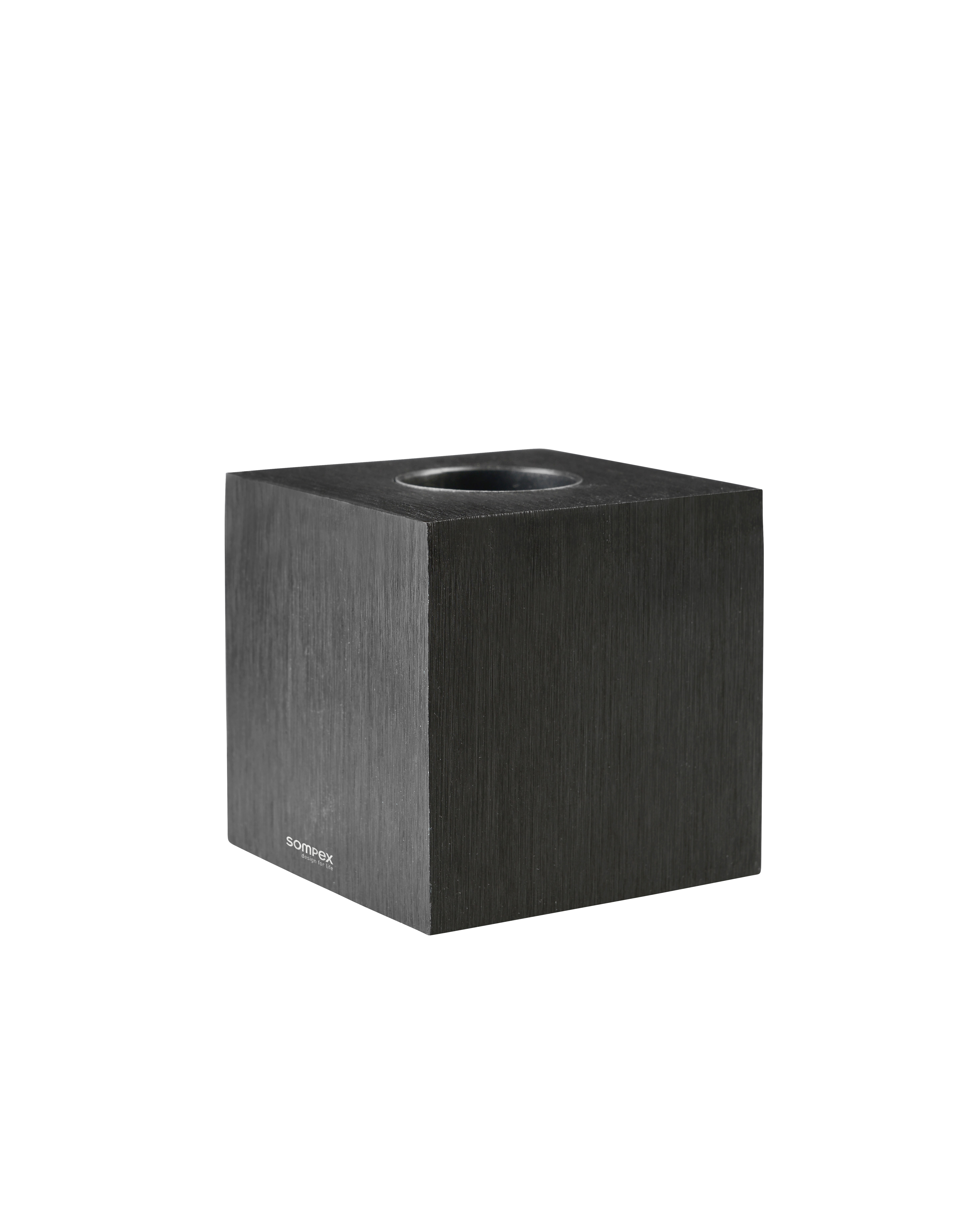 Sompex Tafellamp Cubic Black - 8x8x8 cm - Aluminium - 60 W - E27 - excl. Lamp