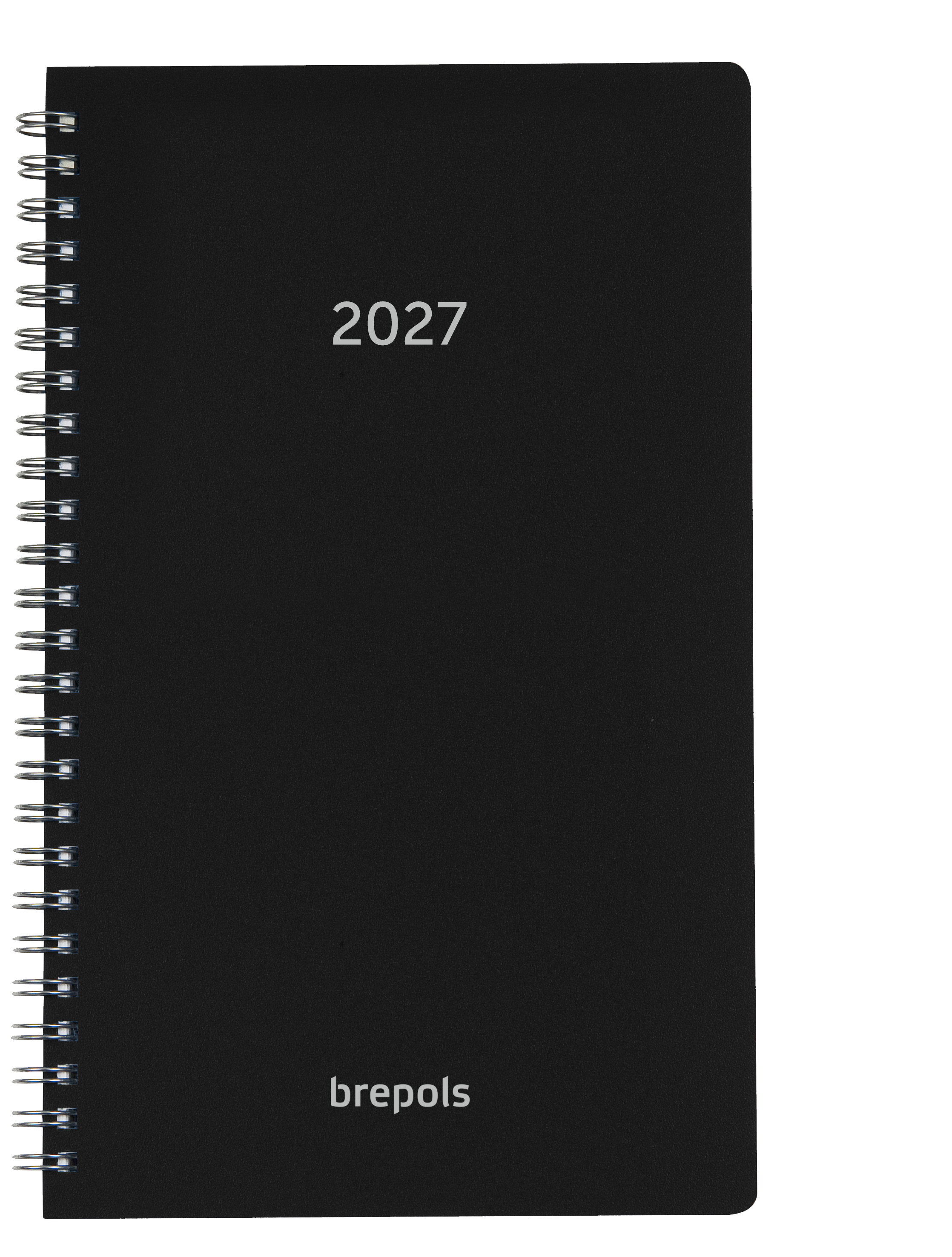 Brepols Agenda 2027 Breform Polyprop 1dag/pag Zwart 10x16.5 cm