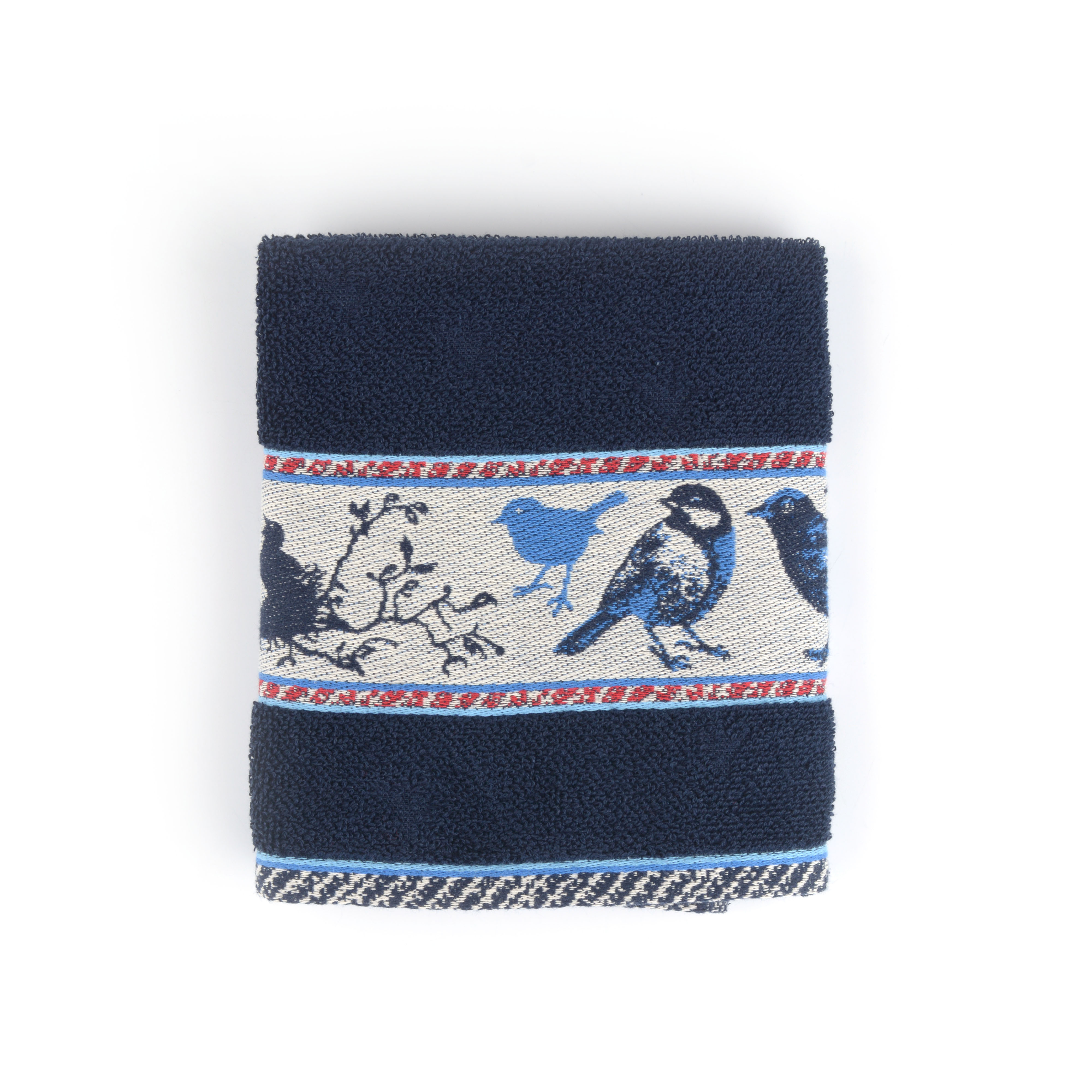 Bunzlau Castle Keukenhanddoek Birds 65x65 cm - Dark Blue