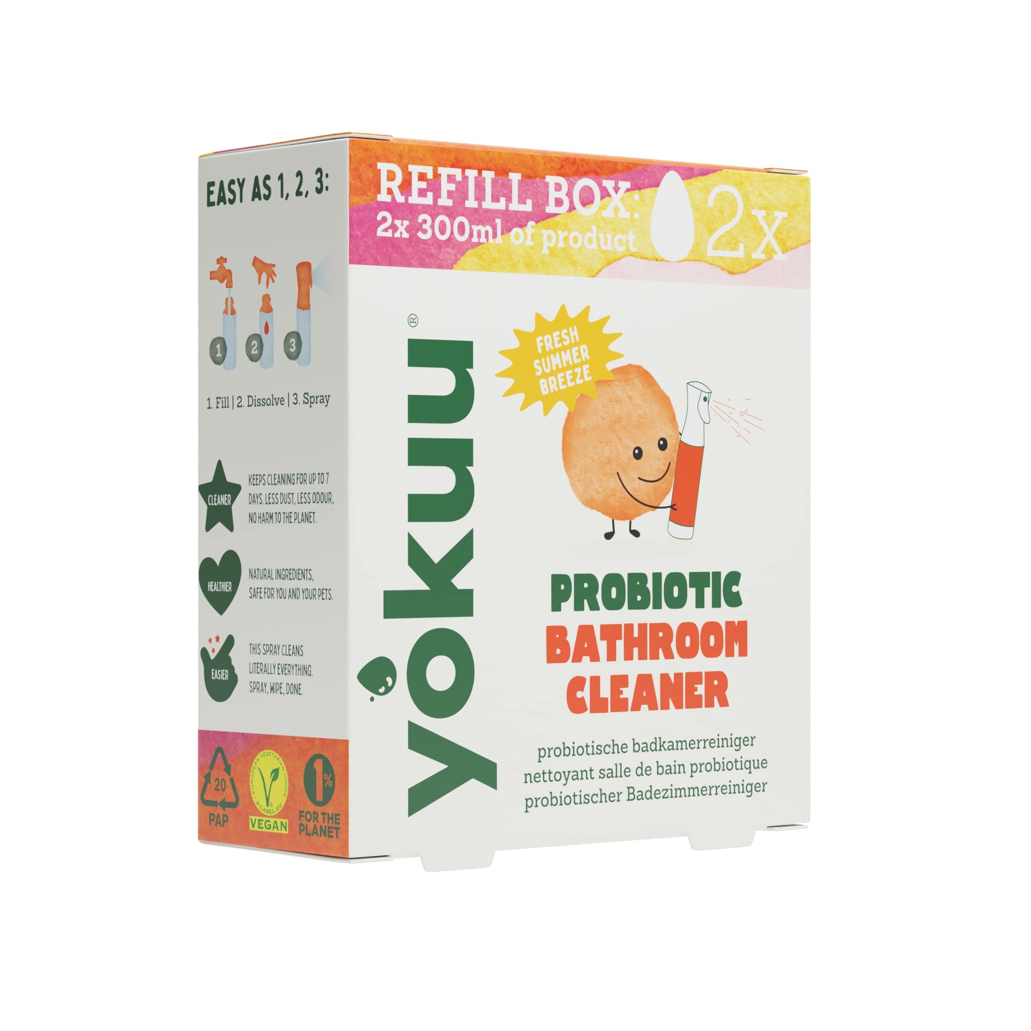 Yokuu Navulling Badkamerreiniger 2 tabs - voor 300ml - Probiotisch