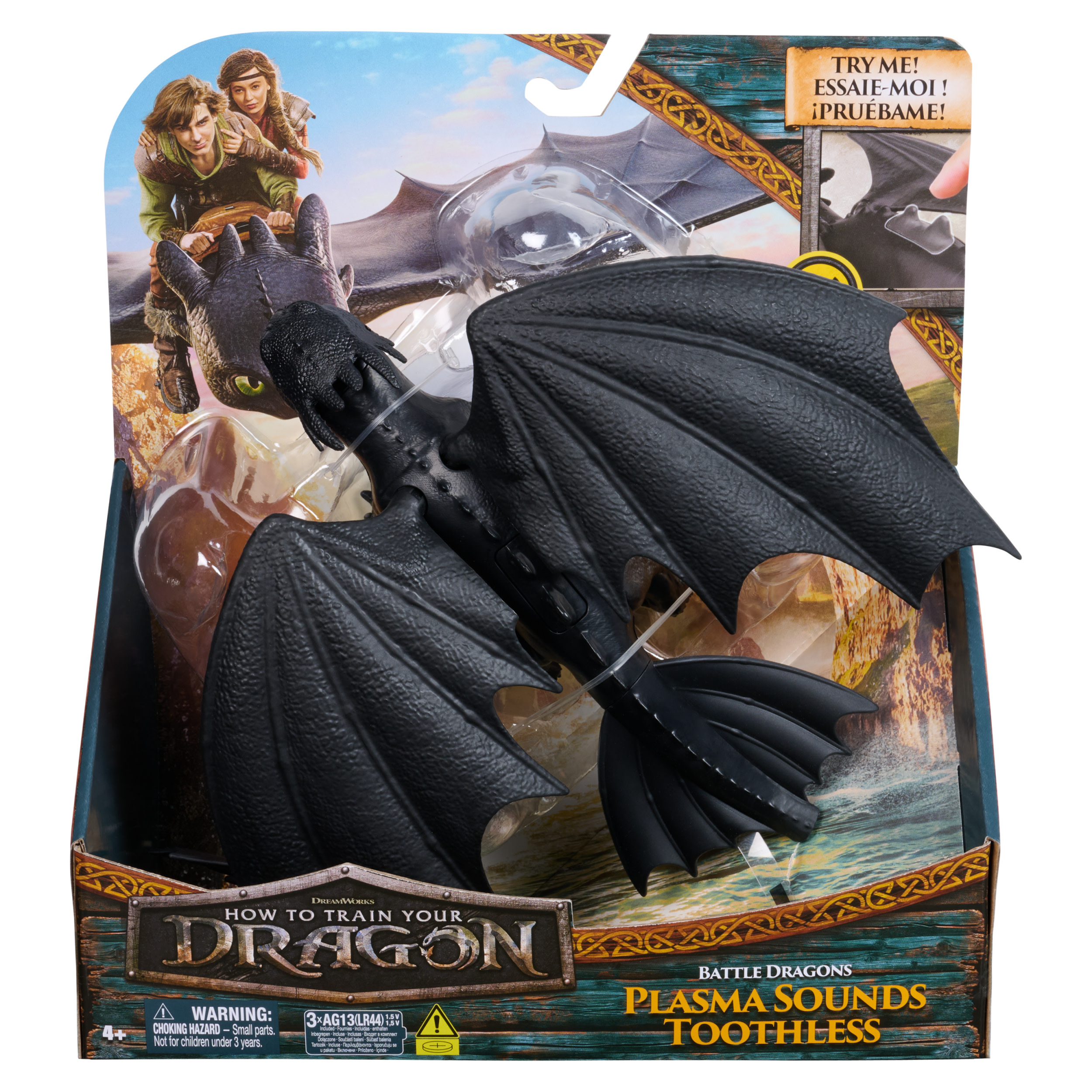 How To Train Your Dragon - Battle Dragon Toothless, bewegende vleugels en geluid