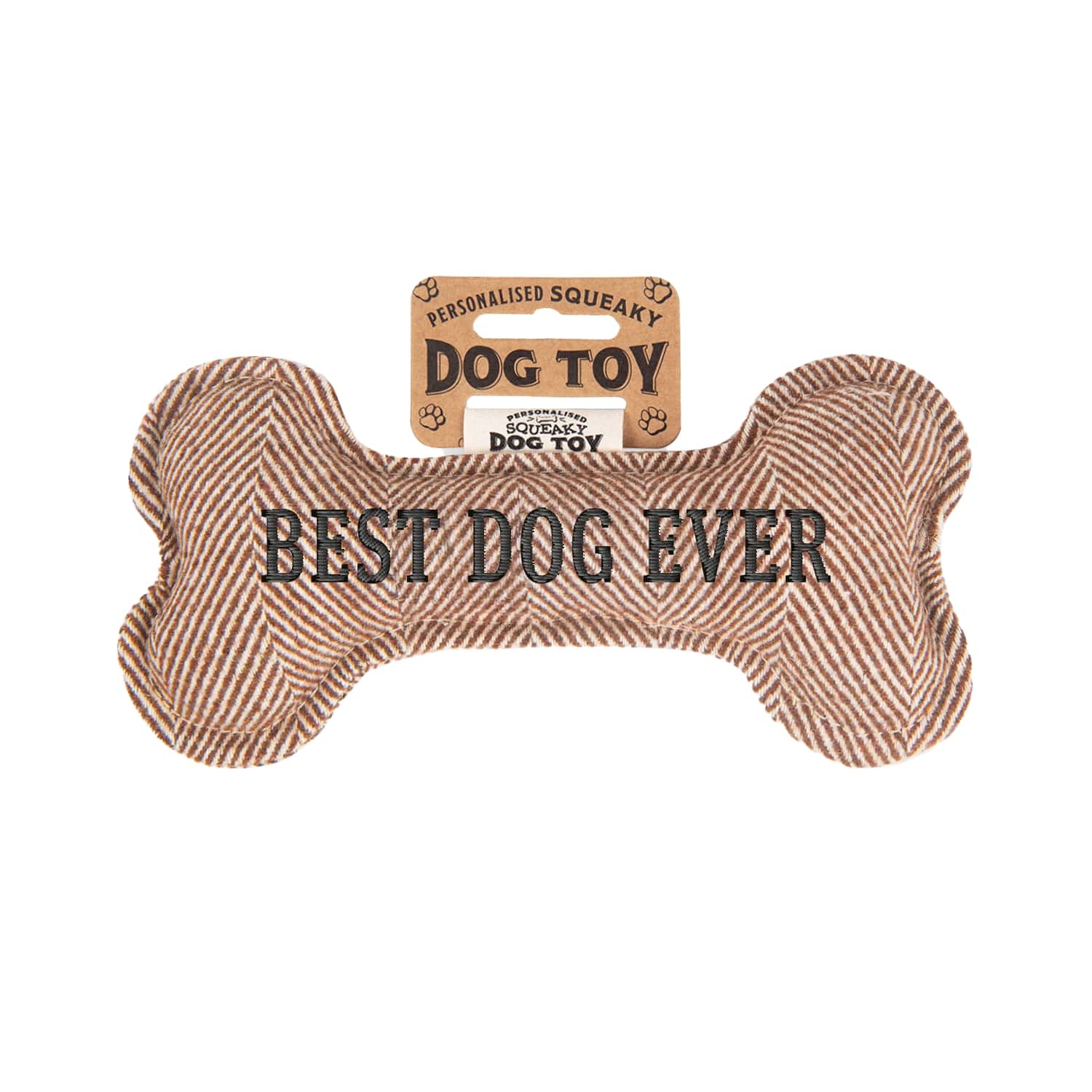 Hondenspeelgoed Best Dog Ever -Bruin - Wol/PE