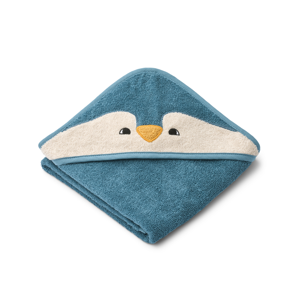 Liewood Badcape Albert Penguin Oceanview Mix 70x70 cm