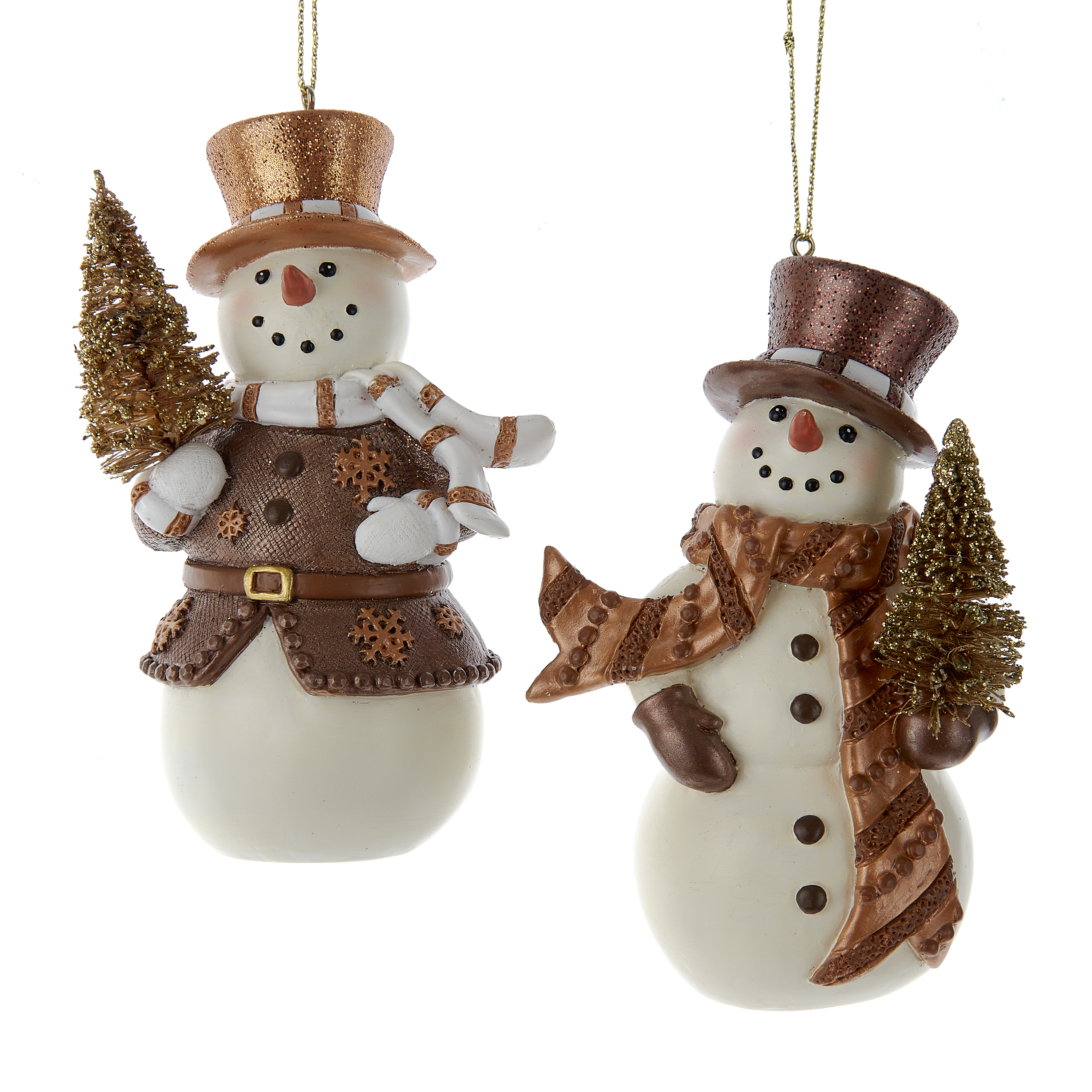 Boomhanger Sneeuwman met Kerstboom - assorti - prijs per stuk