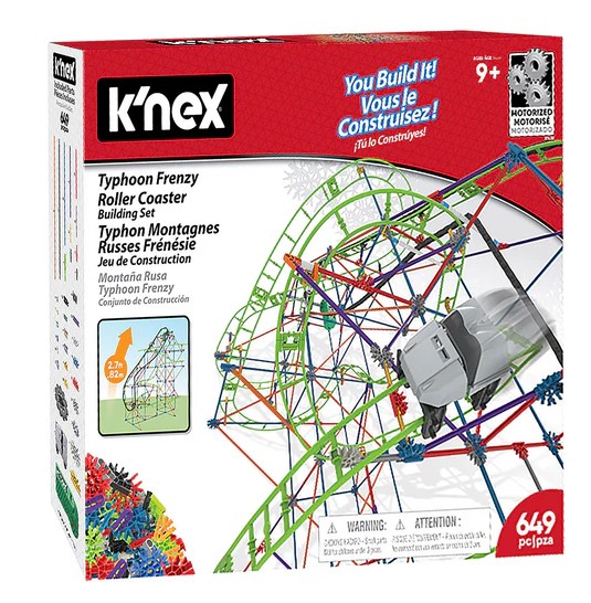 K'nex Typhoon Frenzy Roller Coaster Set 649 Pc
