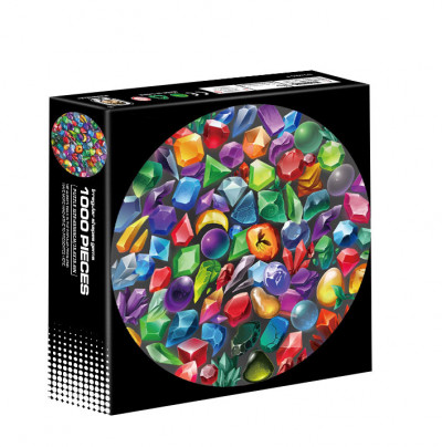 Ronde Platte Puzzel 1000 stuks Colorful Gems