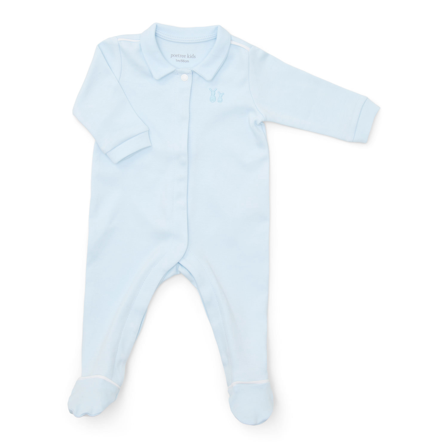 Poetree Pyjama Jamie Unisex Lichtblauw