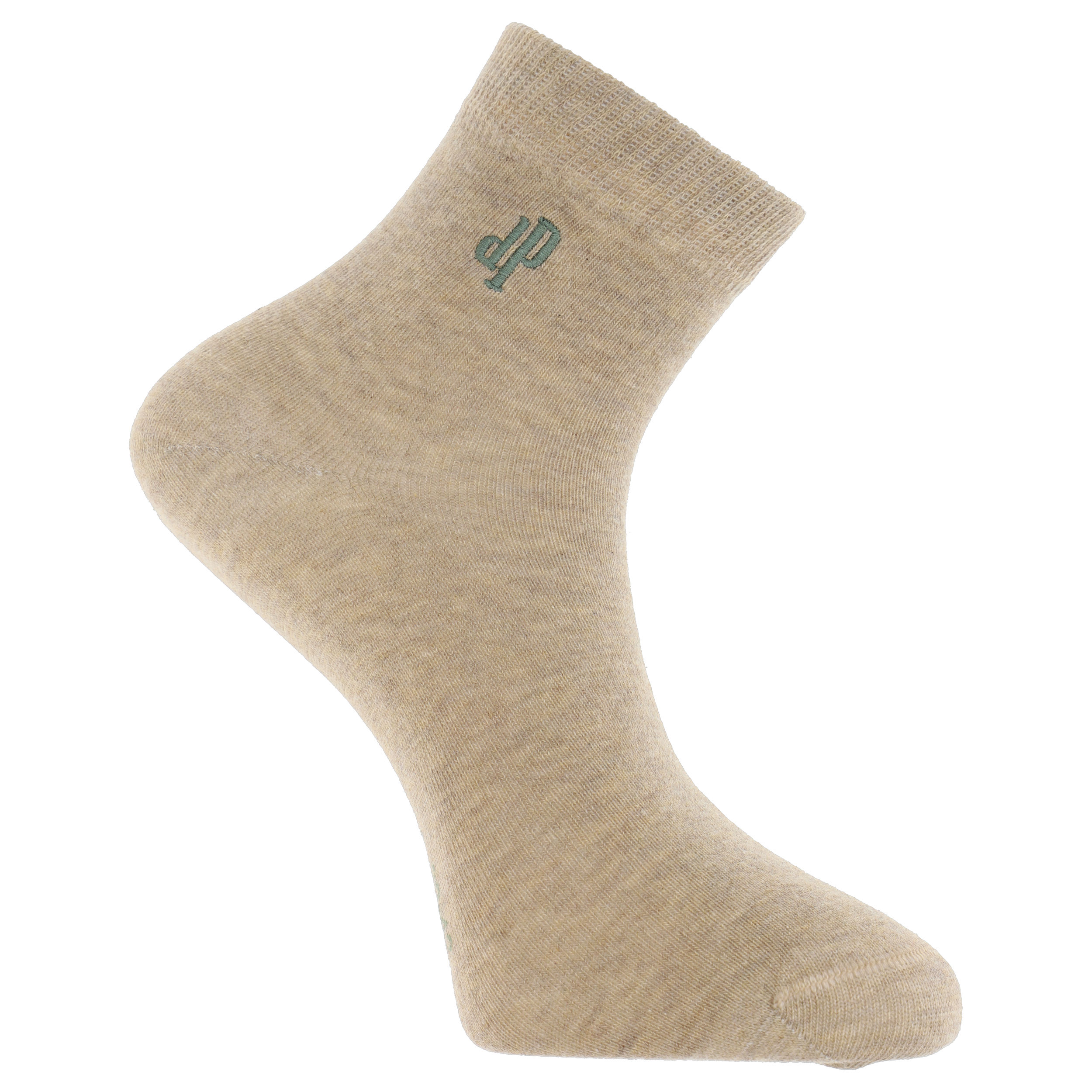 DuParc Sok Dames 2 paar dP Logo DP6100 - Beigem/Khaki - maat 35/38