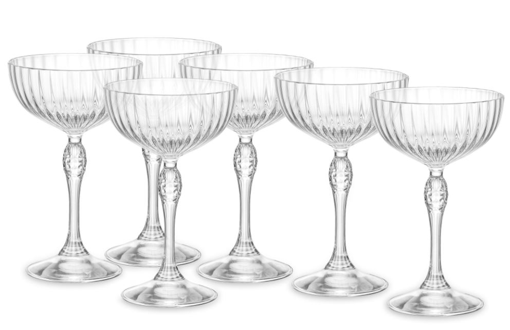 Bormioli Rocco America 20's Cocktailglas Coupe set 6 stuks - 22cl