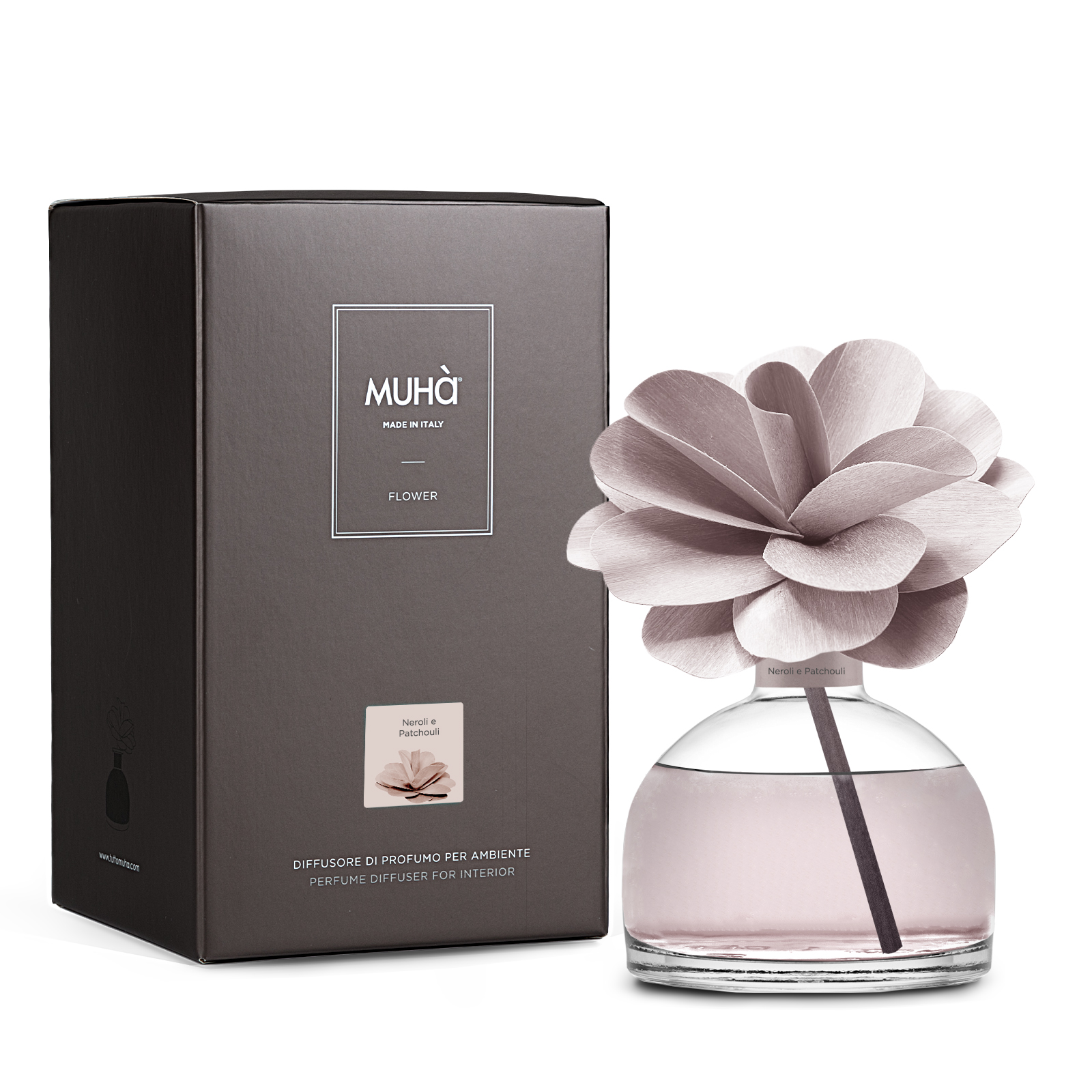 Muhà Geurdiffuser Flower Pink 200ml - Neroli & Patchouli