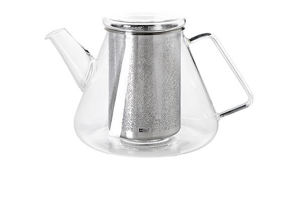 AdHoc Theepot Orient+ 1.5l met Filter 18x15 cm - RVS/Glas AdHoc Theepot Orient+ 1.5l met Filter 18x15 cm - RVS/Glas