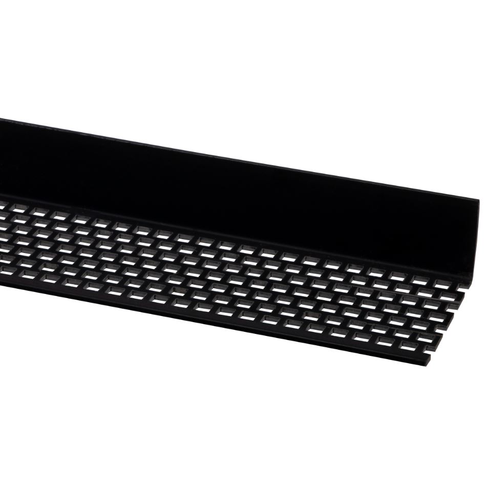 CanDo Ventilatieprofiel PVC 29x60 mm 260 cm Zwart