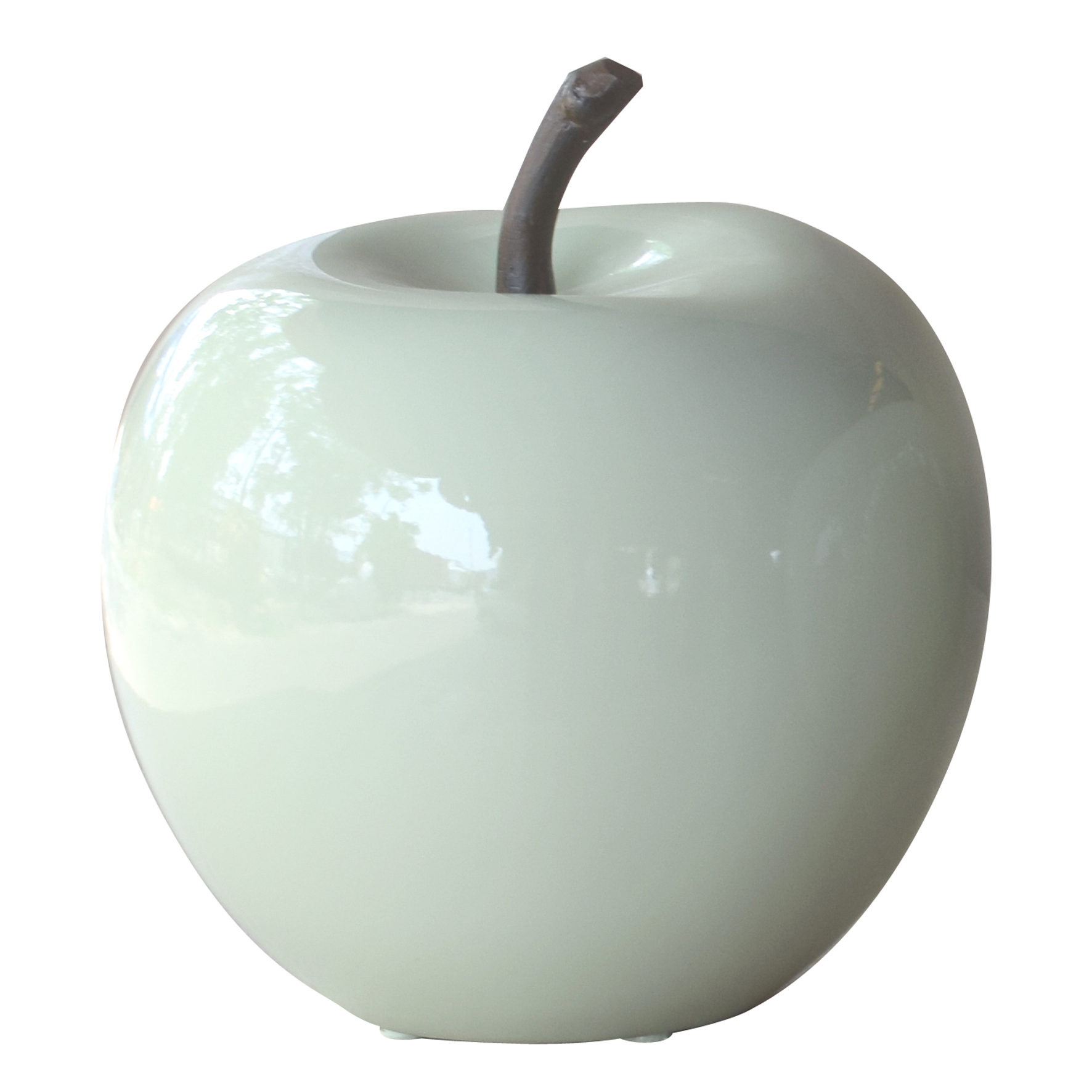 Beeld Appel - 21x20cm Glossy Jade - Geschikt voor Buiten