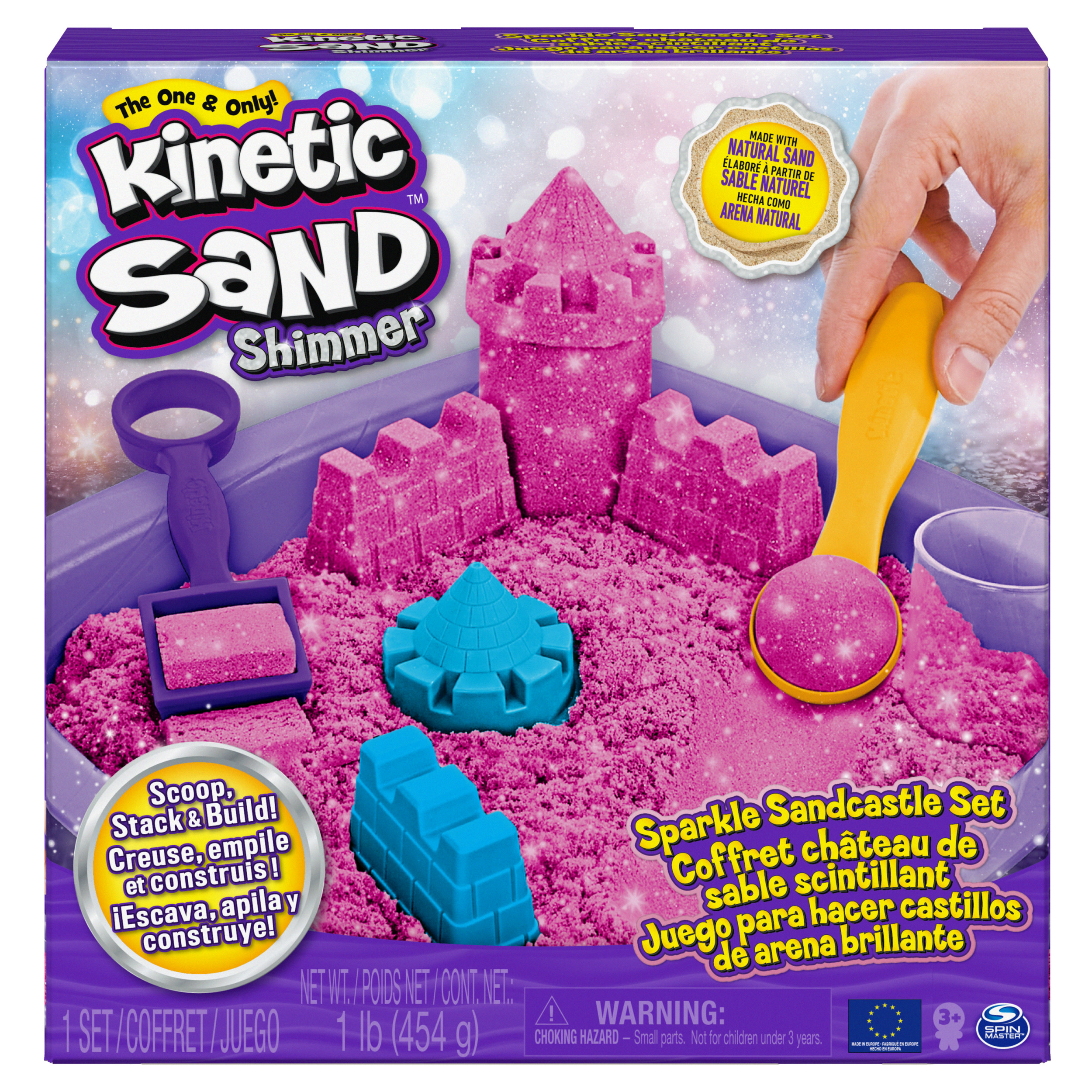 Kinetic Sand - Sparkling Sandcastle Pink Sand Box
