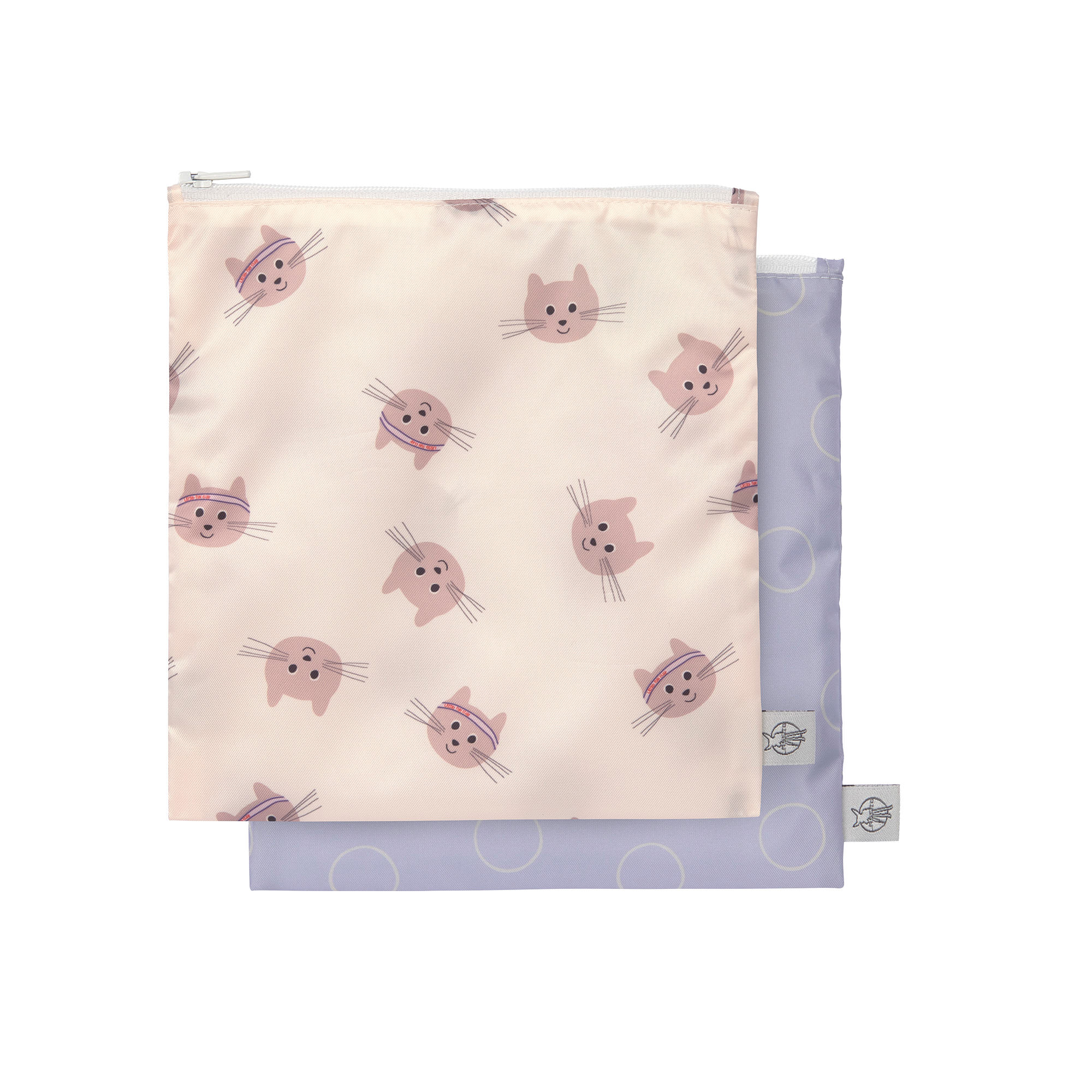 Lässig Snack Bag Tiny Team Cat 17x18 cm - 2 stuks
