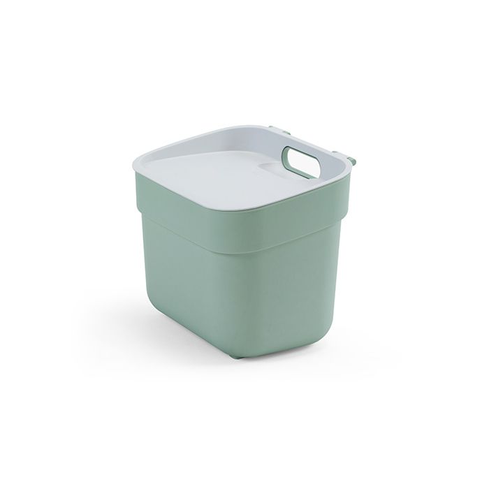Curver Vuilnisbak Ready To Collect Eco Groen 5l - 25x19x20 cm - incl Muurhaken - als GFT-bakje of voor Koffie Capsules