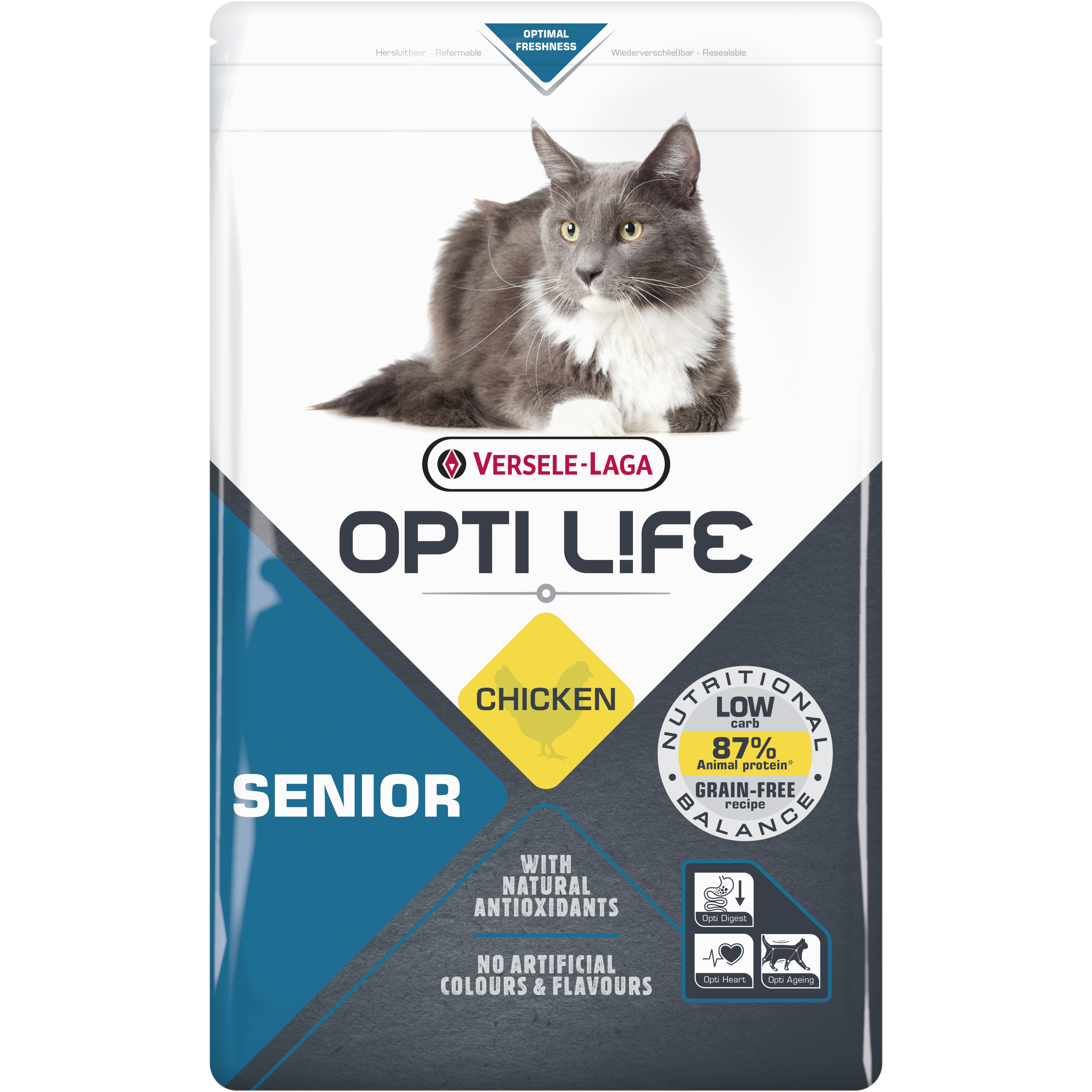 Opti-Life Kat Senior met Kip 2.5 kg - Kattenvoer