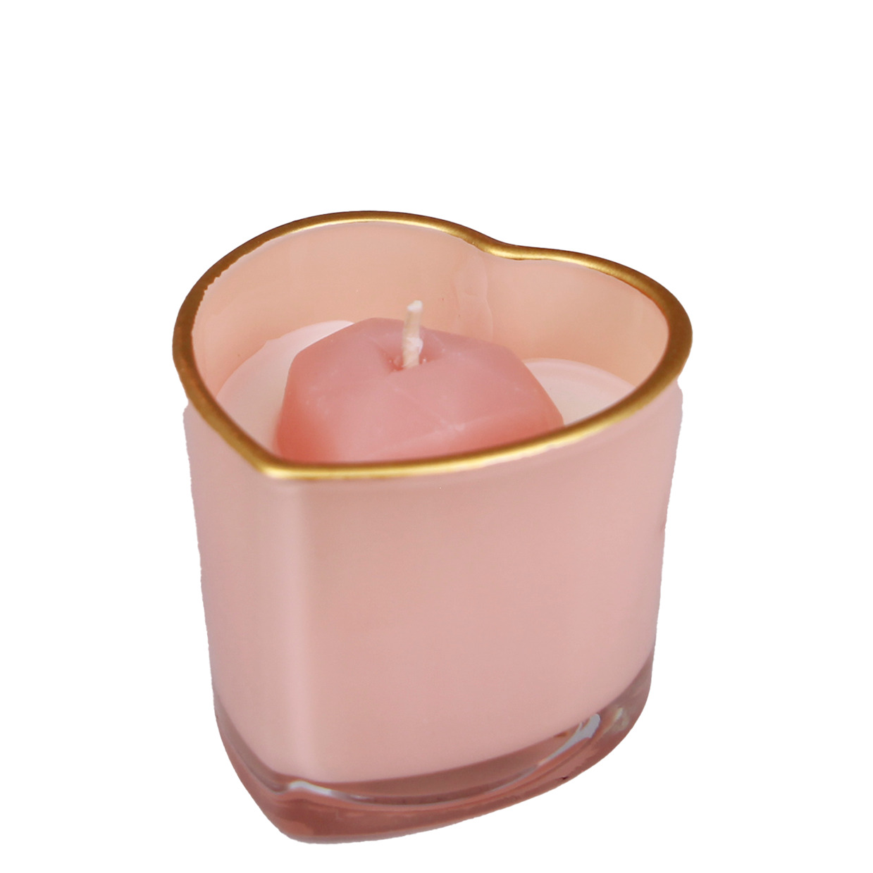 My Flame Geurkaars Volg Je Hart 7x6 cm - Hartvorm - Bio Sojawas - Green Tea Time - 20 Branduren
