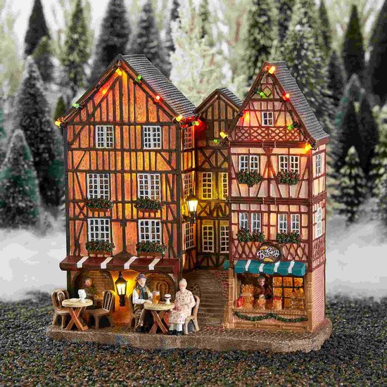 Luville Facade Street 23.5x11x25 cm - op Batterijen (excl.)