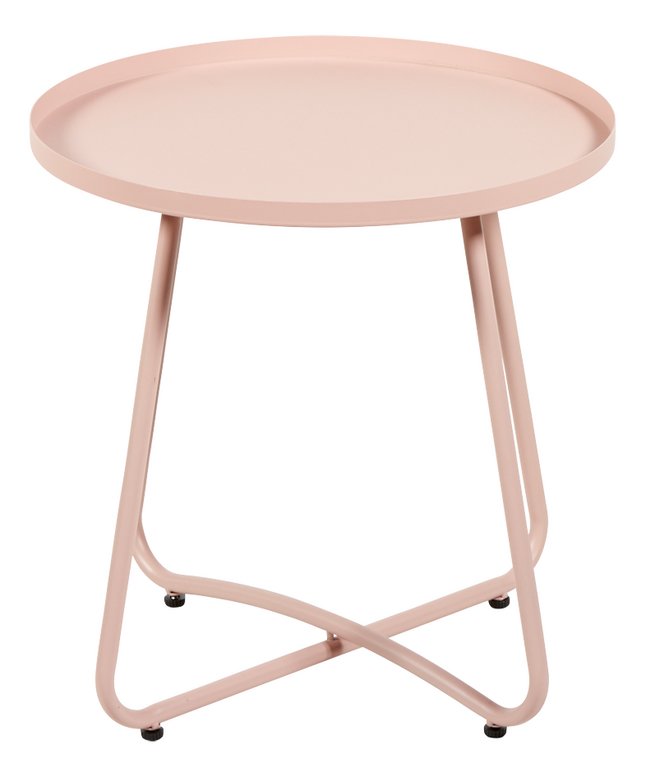 Bijzettafel Rond Pastel Pink 45 cm