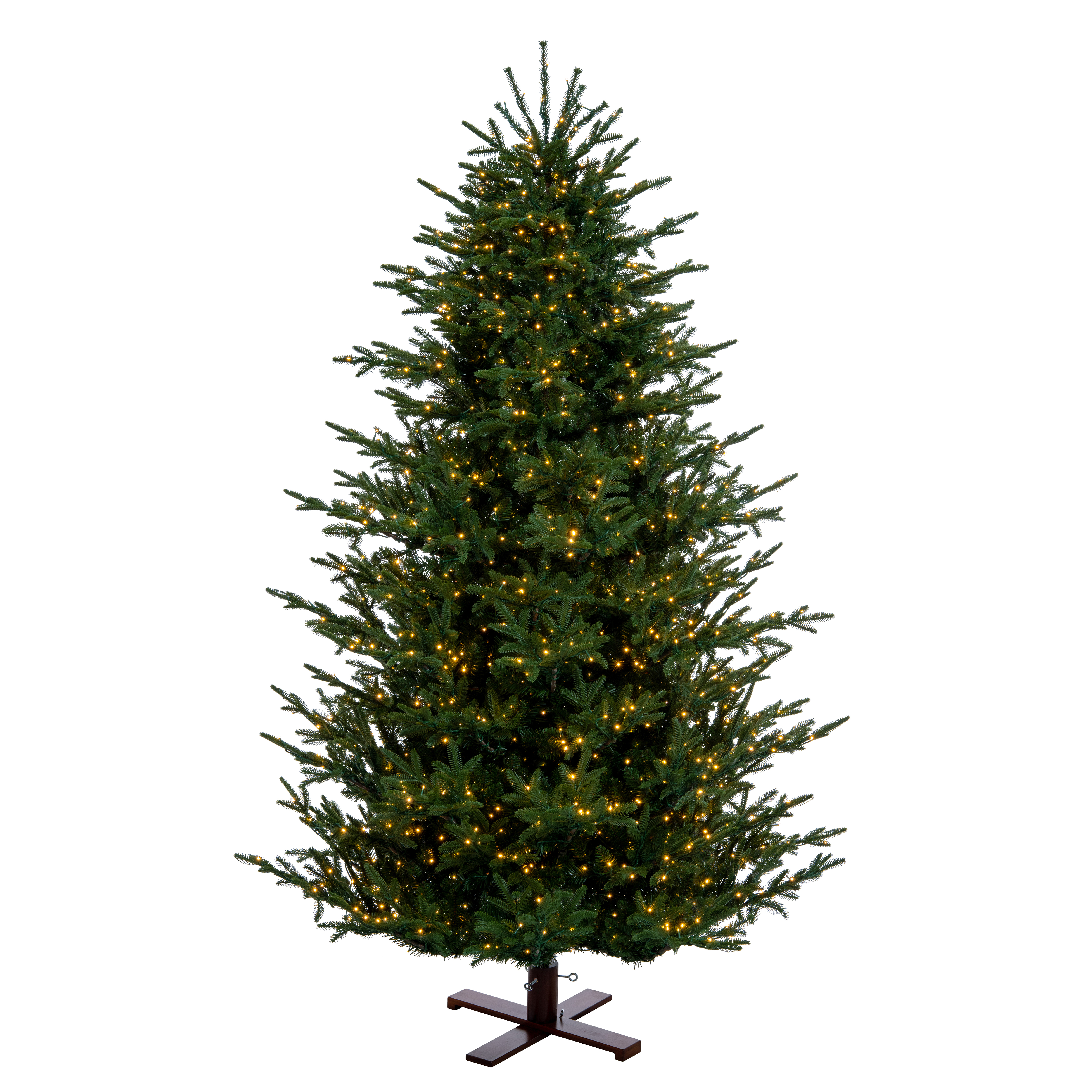 Kerstboom Tallinn LED 228x152 cm - 4133 Tips - 1650 leds - PE/PVC - Houten Basis