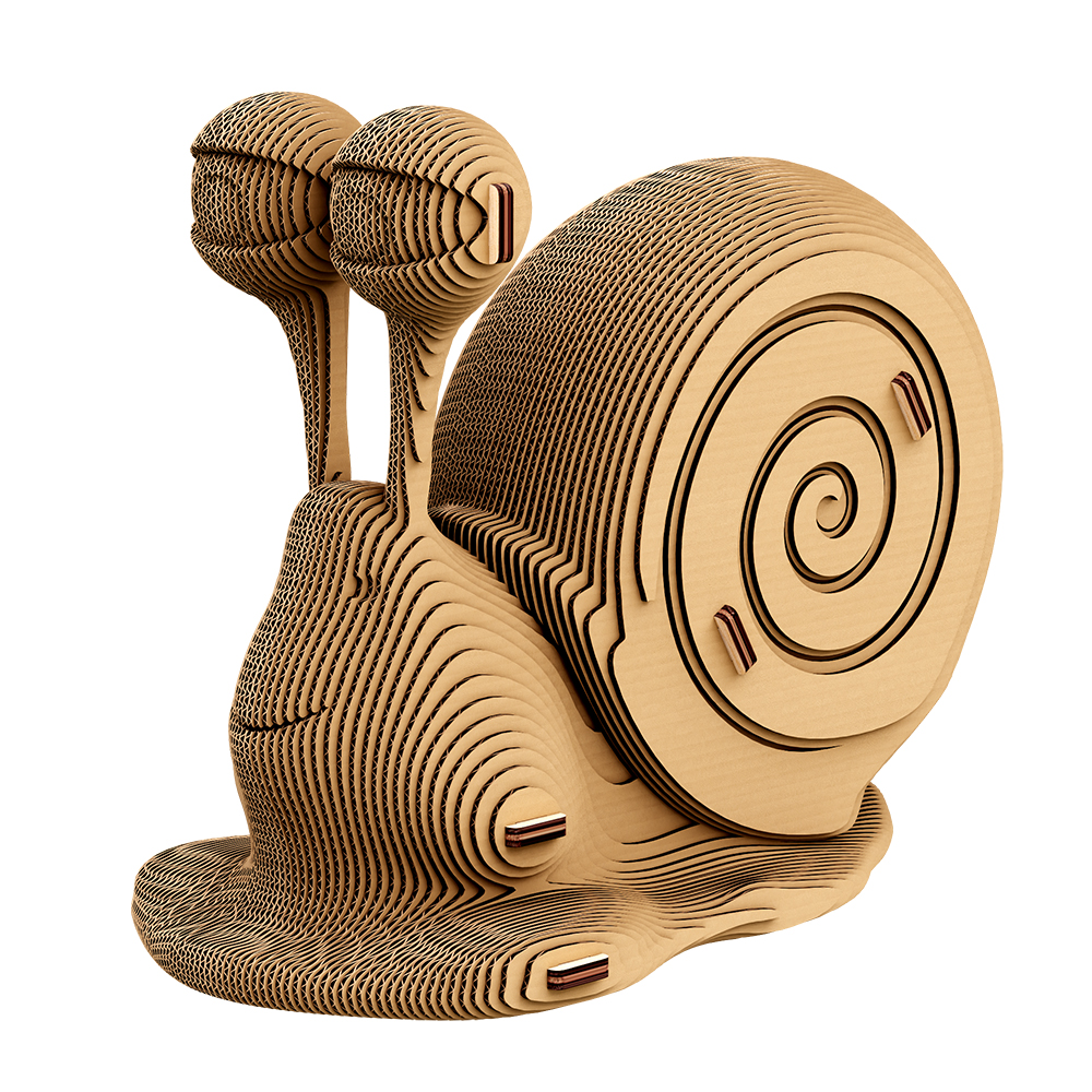 Cartonic 3D Puzzel Slak - Karton - 121 stuks - 16x10x20 cm