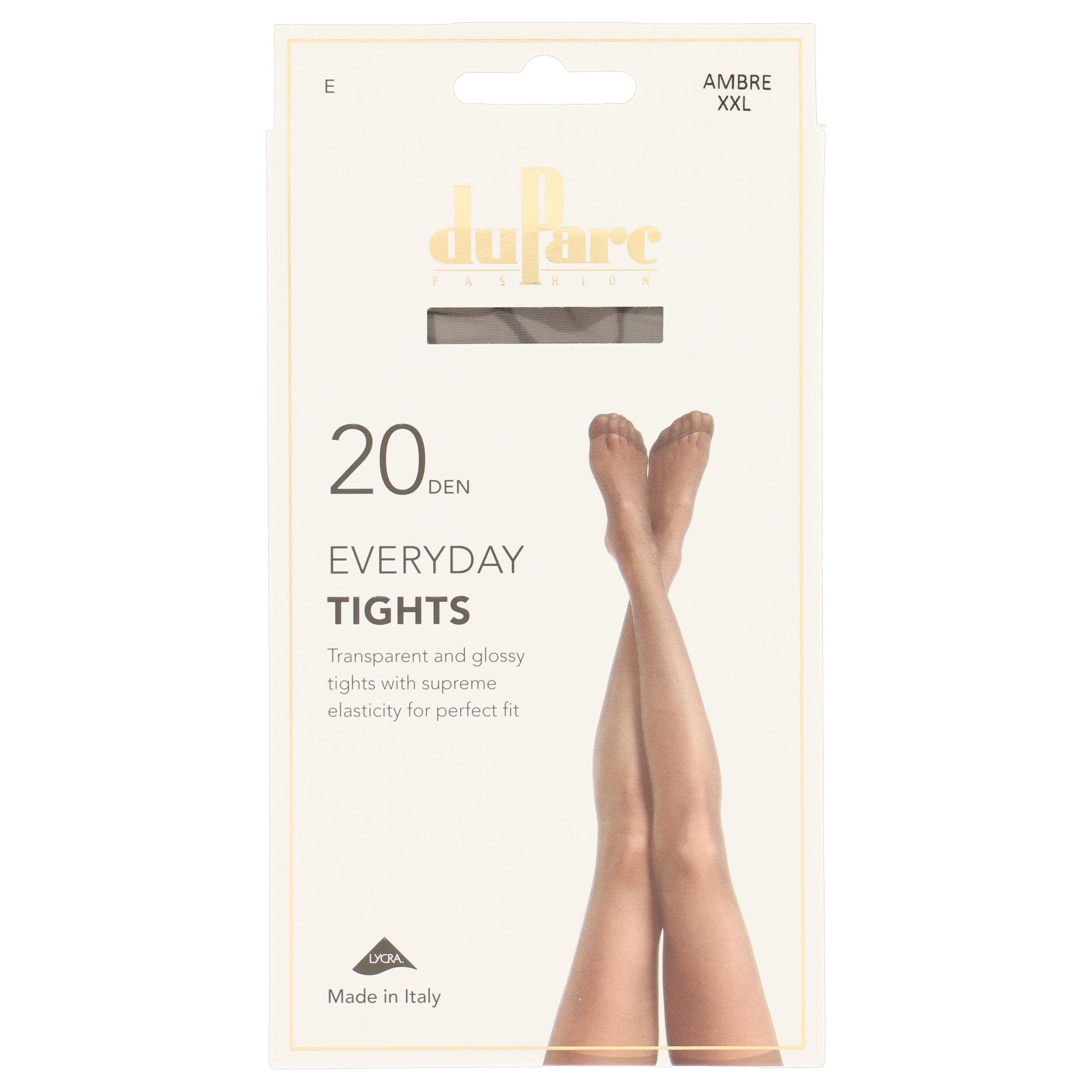 duParc Panty Dames Lycra 20 den DP8520 Mat Ambre XXL