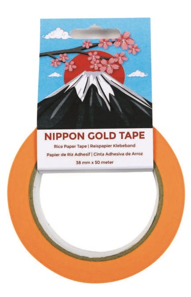 Nippon Tape Zelfklevend Gold Tape 25 mm x 50 m voor Aquarelpapier