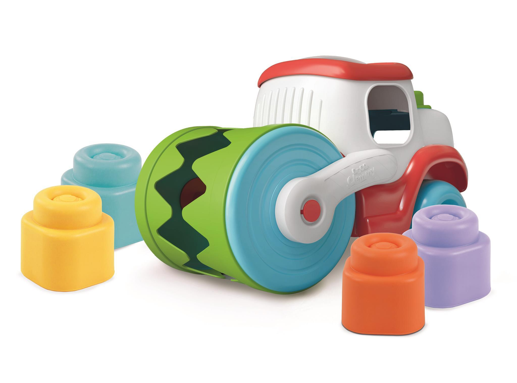 Baby Clementoni Pletwals die blokken opraapt met 8 Clemmy blokken