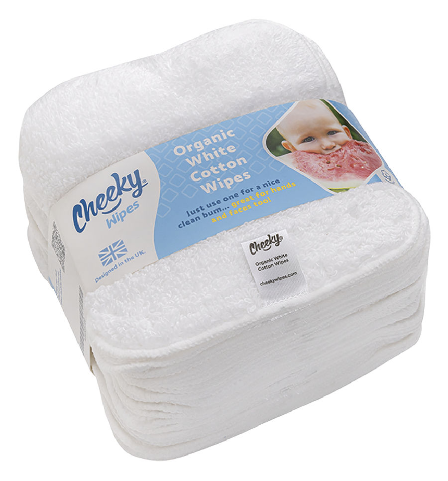 Dreambee Cheeky Wipes Billendoekjes Wasbaar Terry Wit 25 stuks