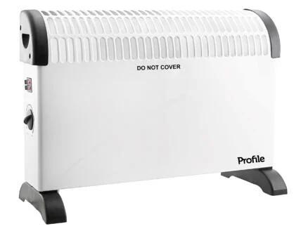 Convector Kachel 2000 Watt 750-1250-2000 W., Thermostaat, wit, Sirocco