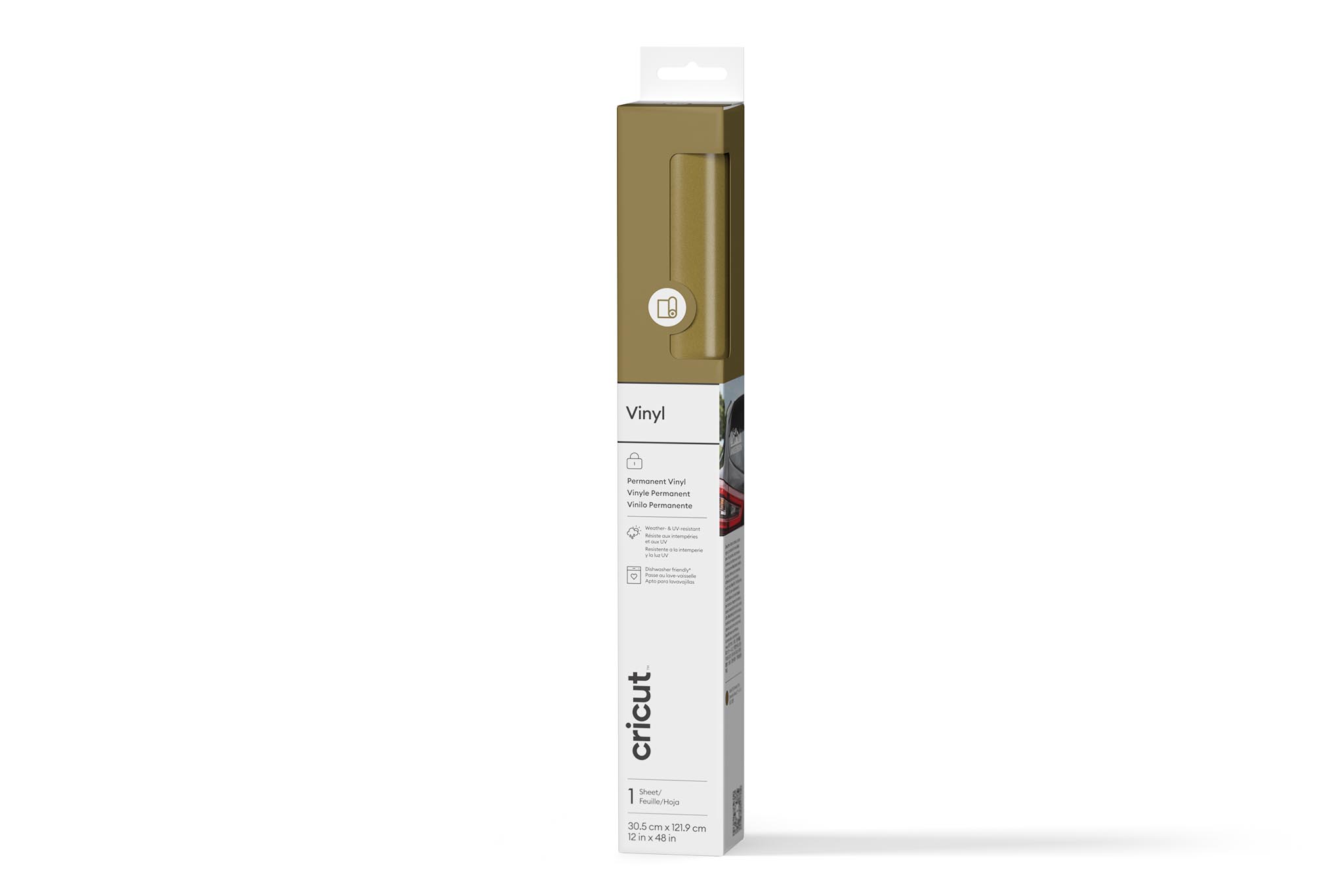 Cricut Premium Vinyl Permanent 30x120cm - Gold (Kaki)