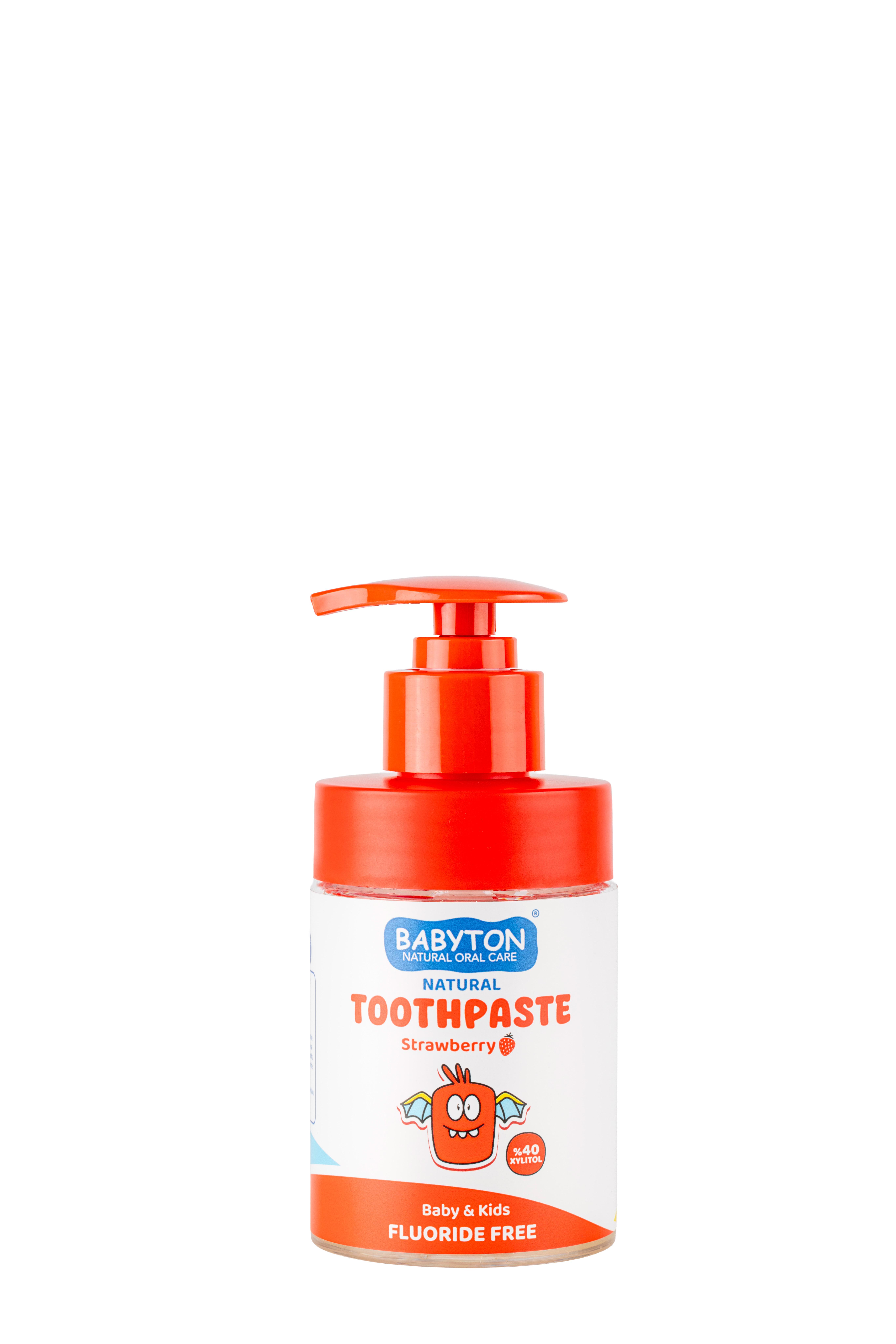Babyton Tandpasta Natuurlijk Fluoridevrij Aardbei 200 g