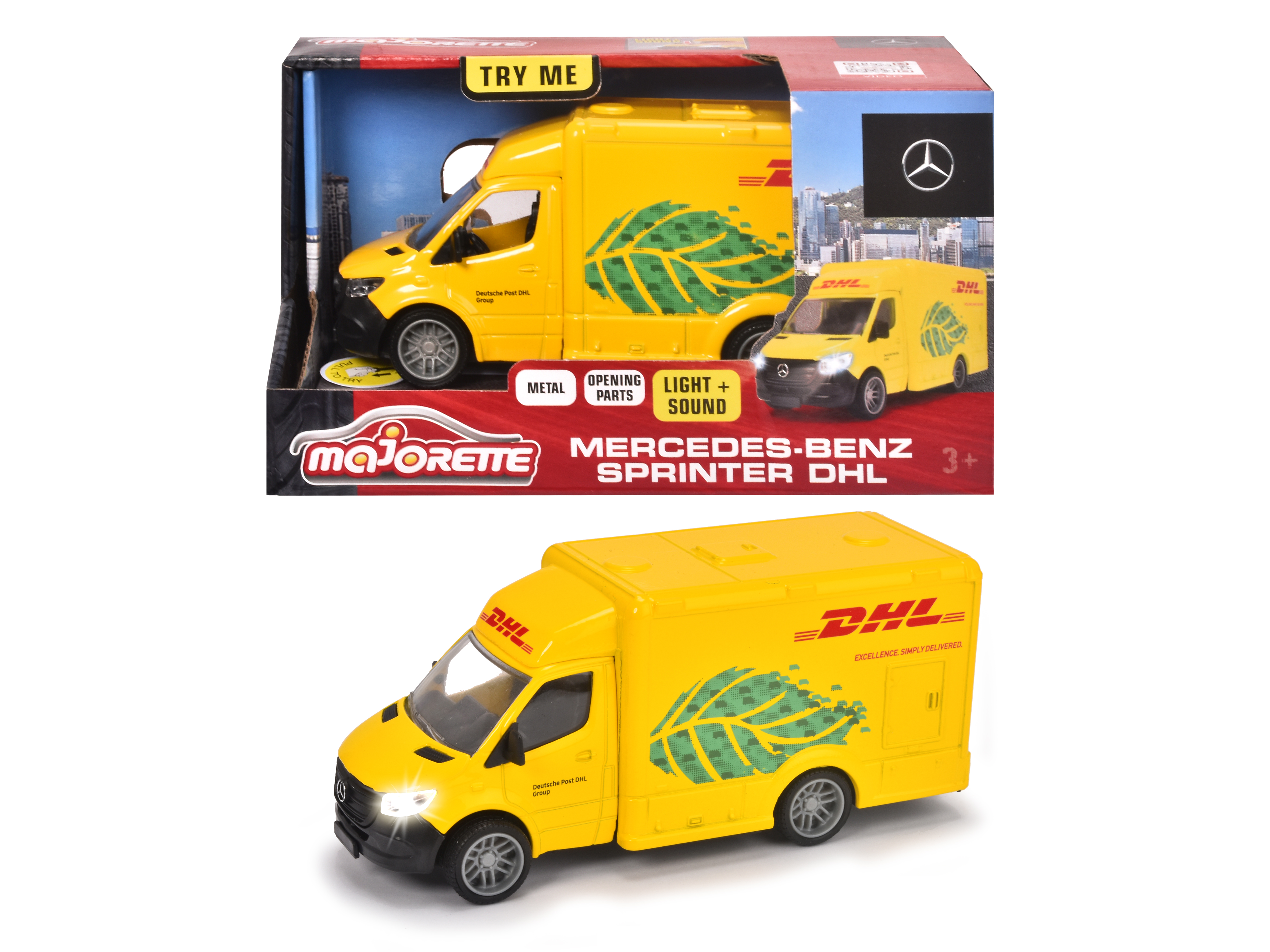 Majorette Mercedes Sprinter DHL met licht en geluid