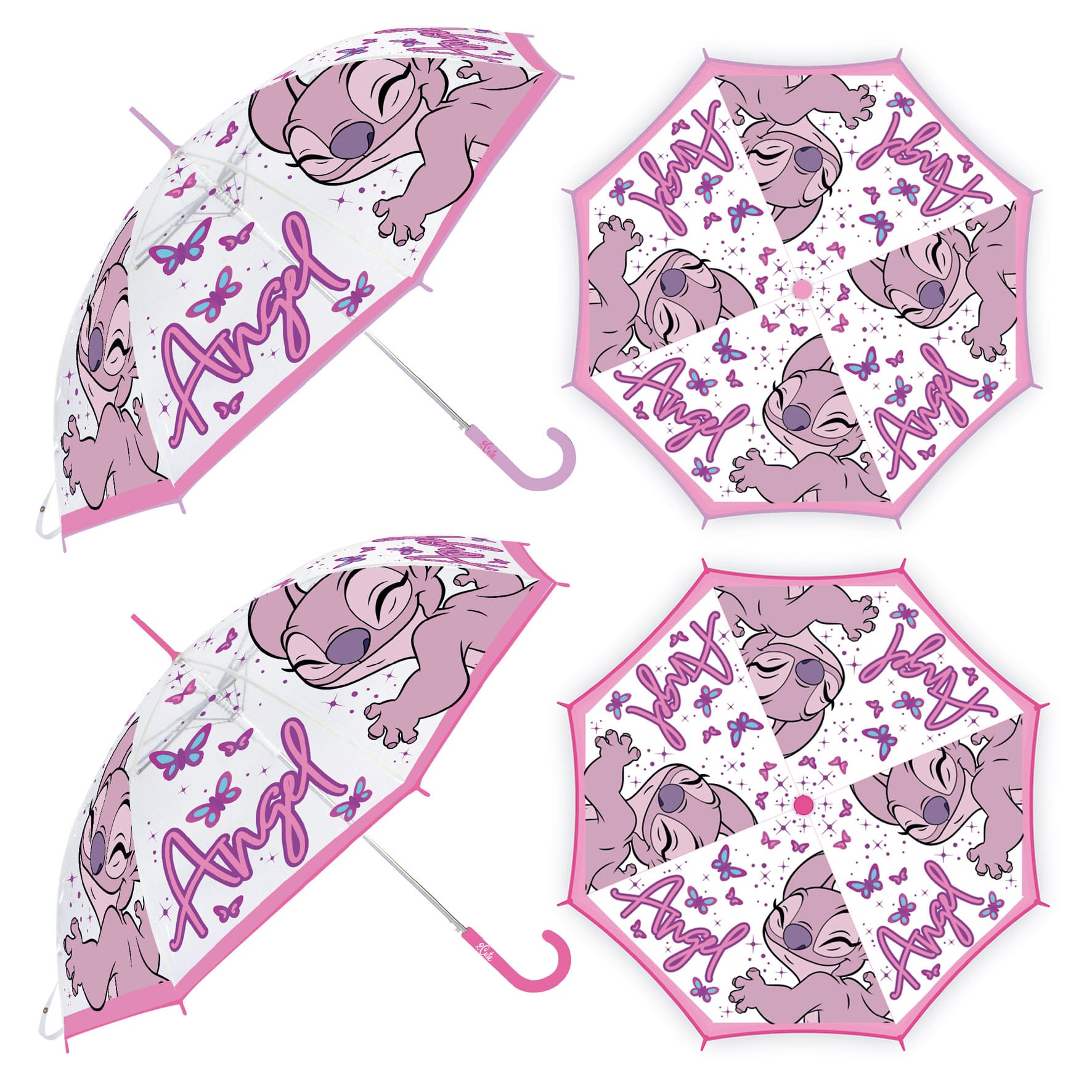 Stitch Paraplu Angel Roze assorti