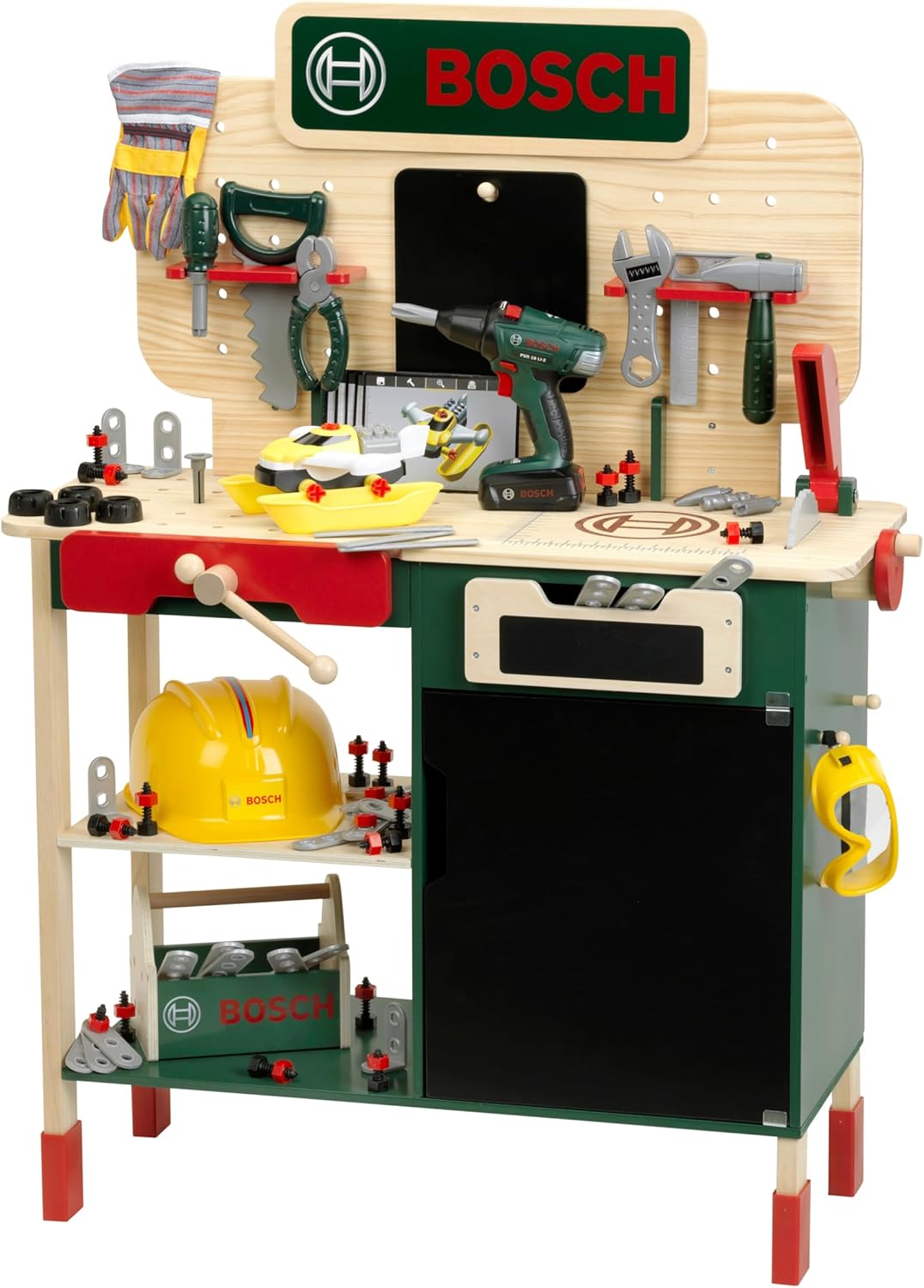 Bosch Houten Werkbank, groot model, compleet met meer dan 100 delig
