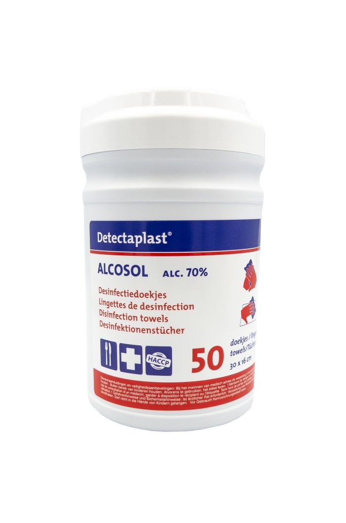 Detectaplast Desinfectiedoekjes 50 stuks 30x16 cm - HACCP