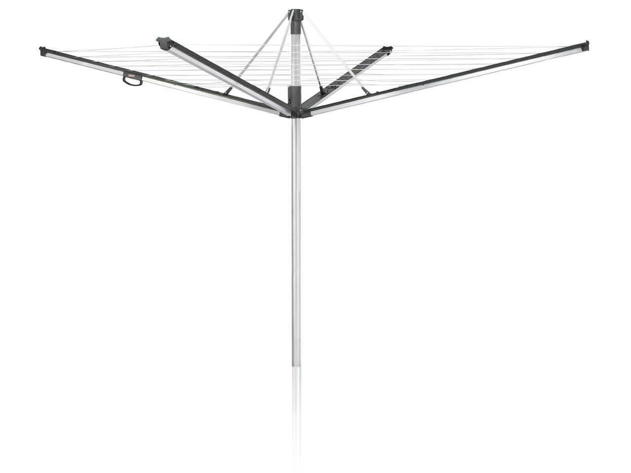 Leifheit Droogmolen Linomatic Plus 600 60m - 220x352cm - Antraciet - met Handvat