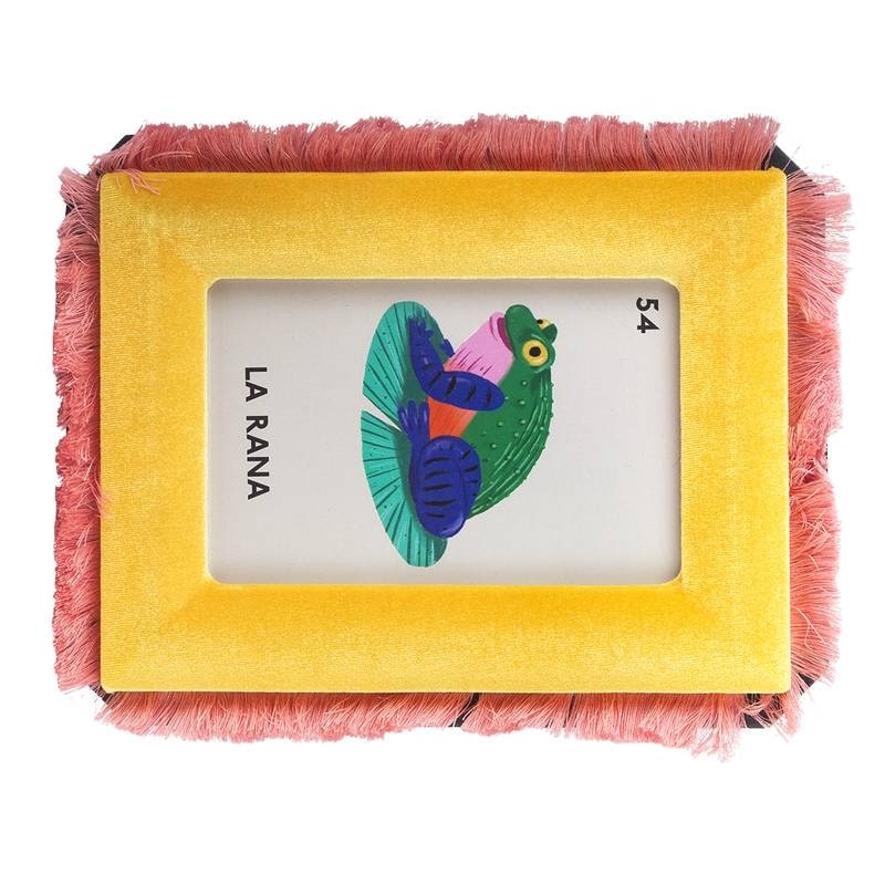 Kitsch Kitchen Fotokader Loteria Yellow 10x15 cm - Fluweel