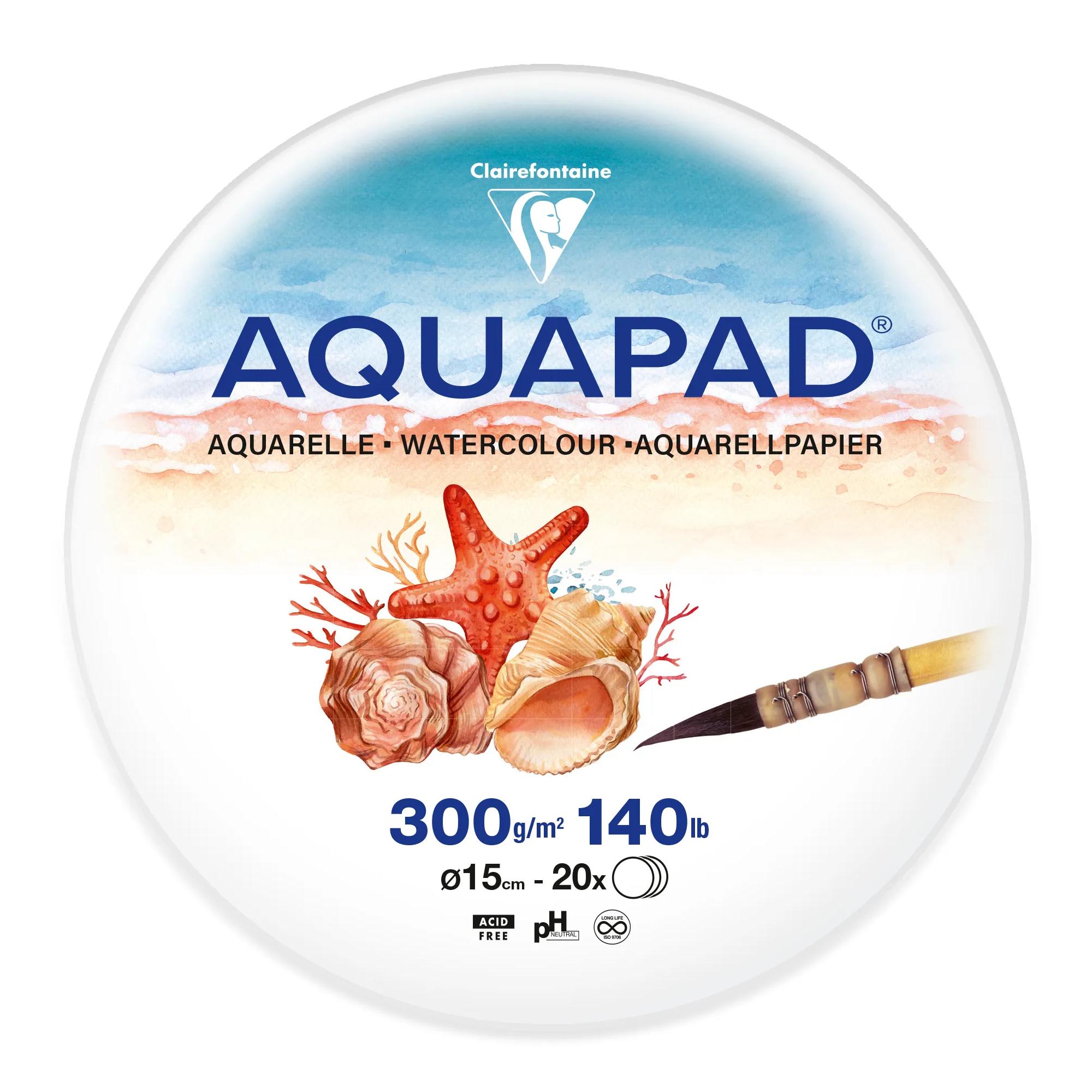Clairefontaine Aquarelblok Aquapad rond 20 vel 300 g 15 cm