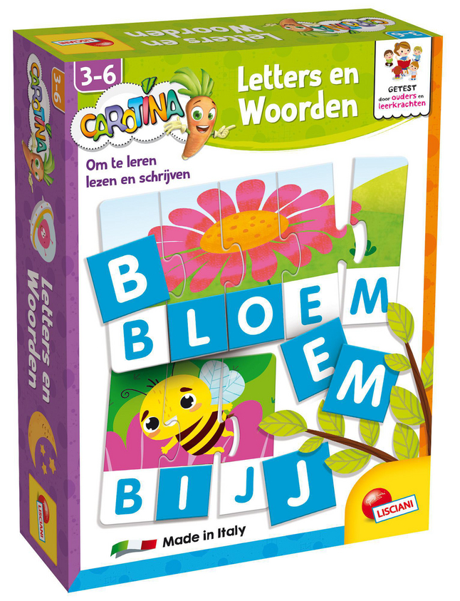 Carotina, Letters en woorden