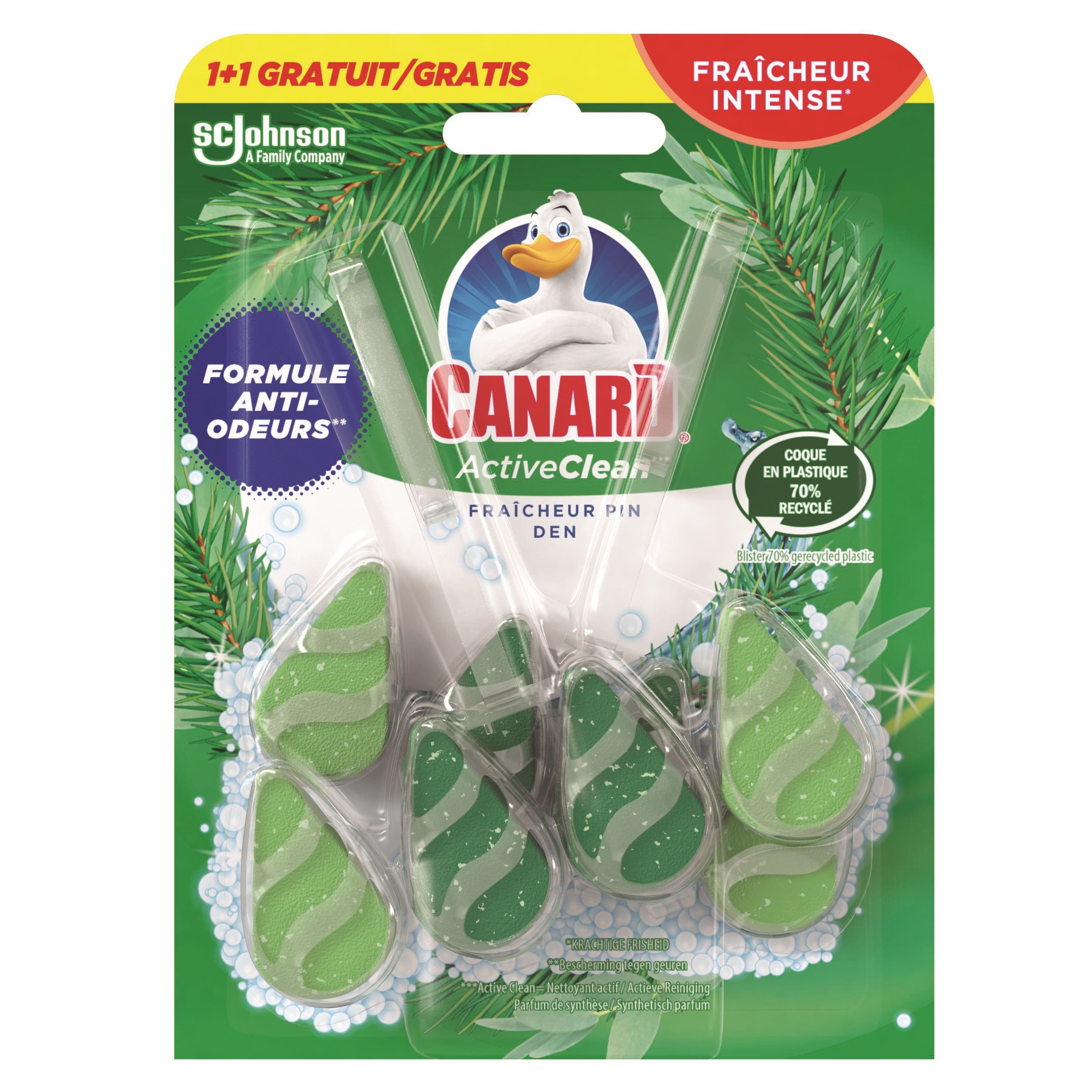 Canard WC-Blok Active Clean Pine 1+1 gratis