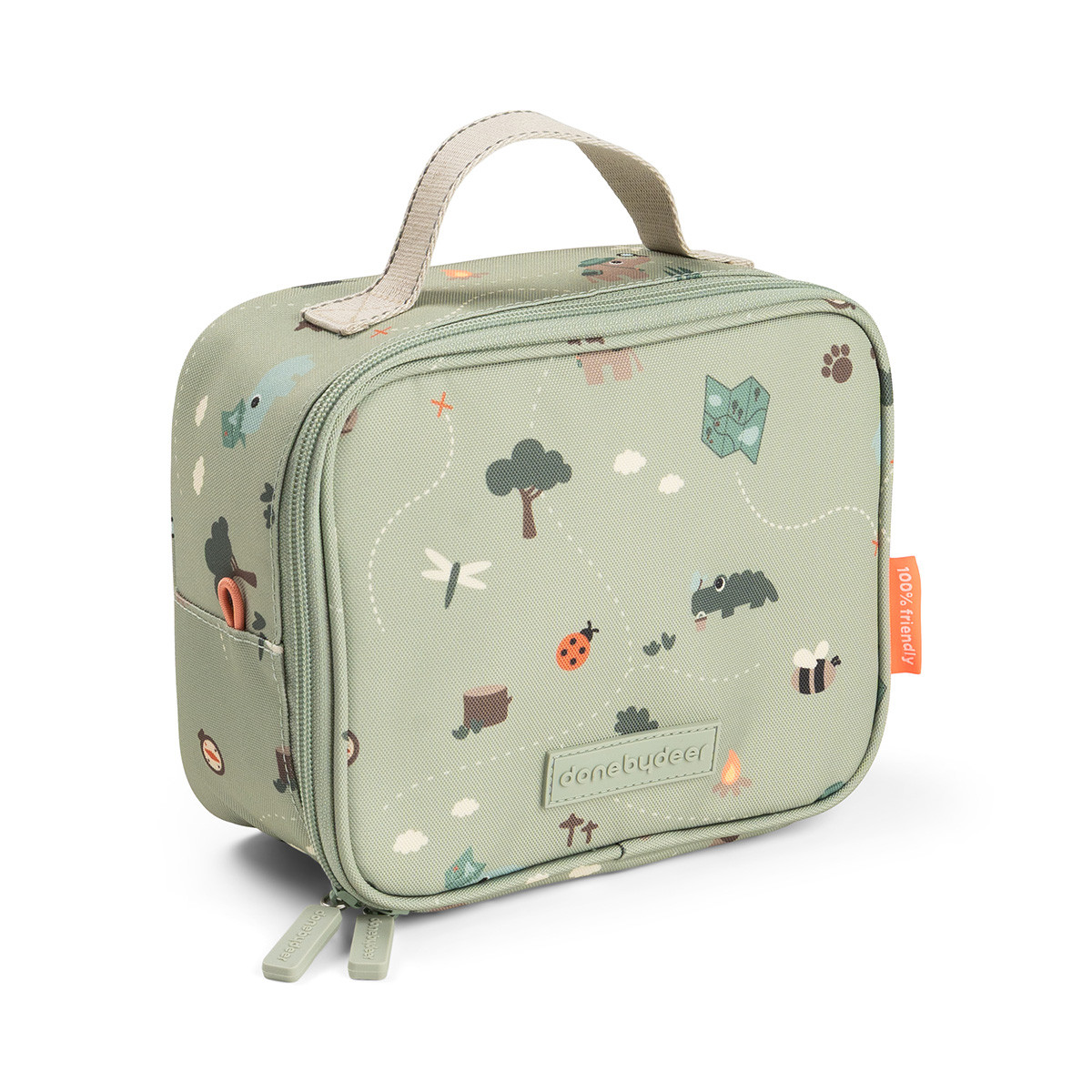 Done By Deer Lunchtas Isothermisch Tiny Trails Green 21x9x18 cm