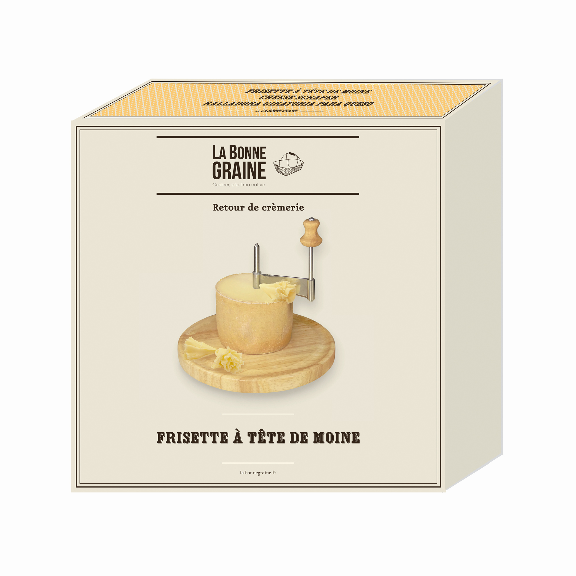 Louis Tellier Kaaskruller Tete de Moine 20cm met Stolp - Kaassnijder